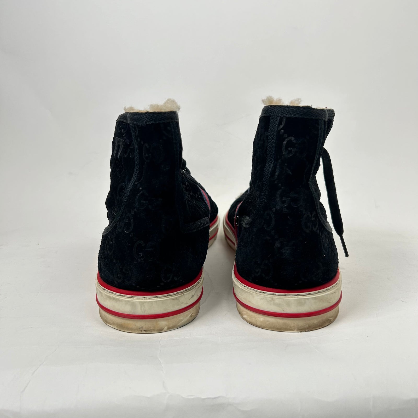 Gucci Black Shearling 1977 Sneakers Size 9.5