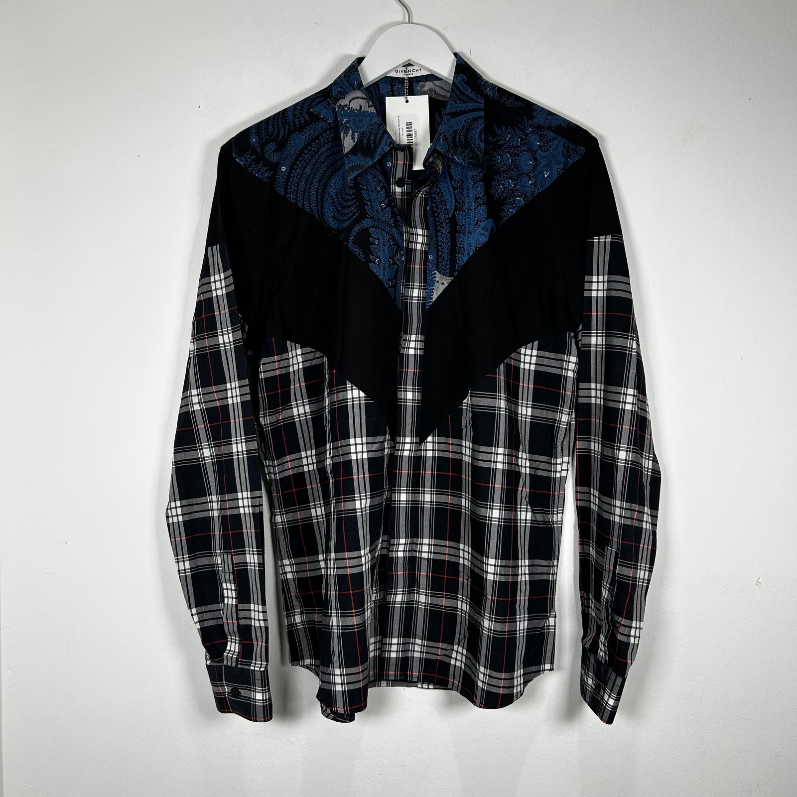 Givenchy Multi V Panel Button Up Shirt Size M