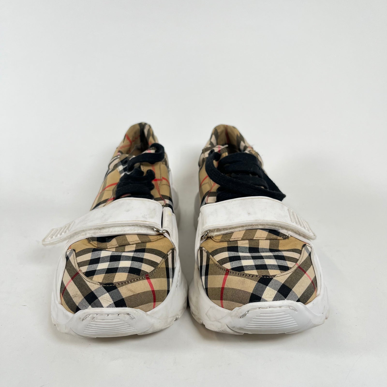 Burberry Beige Check Regis Sneaker Size 43