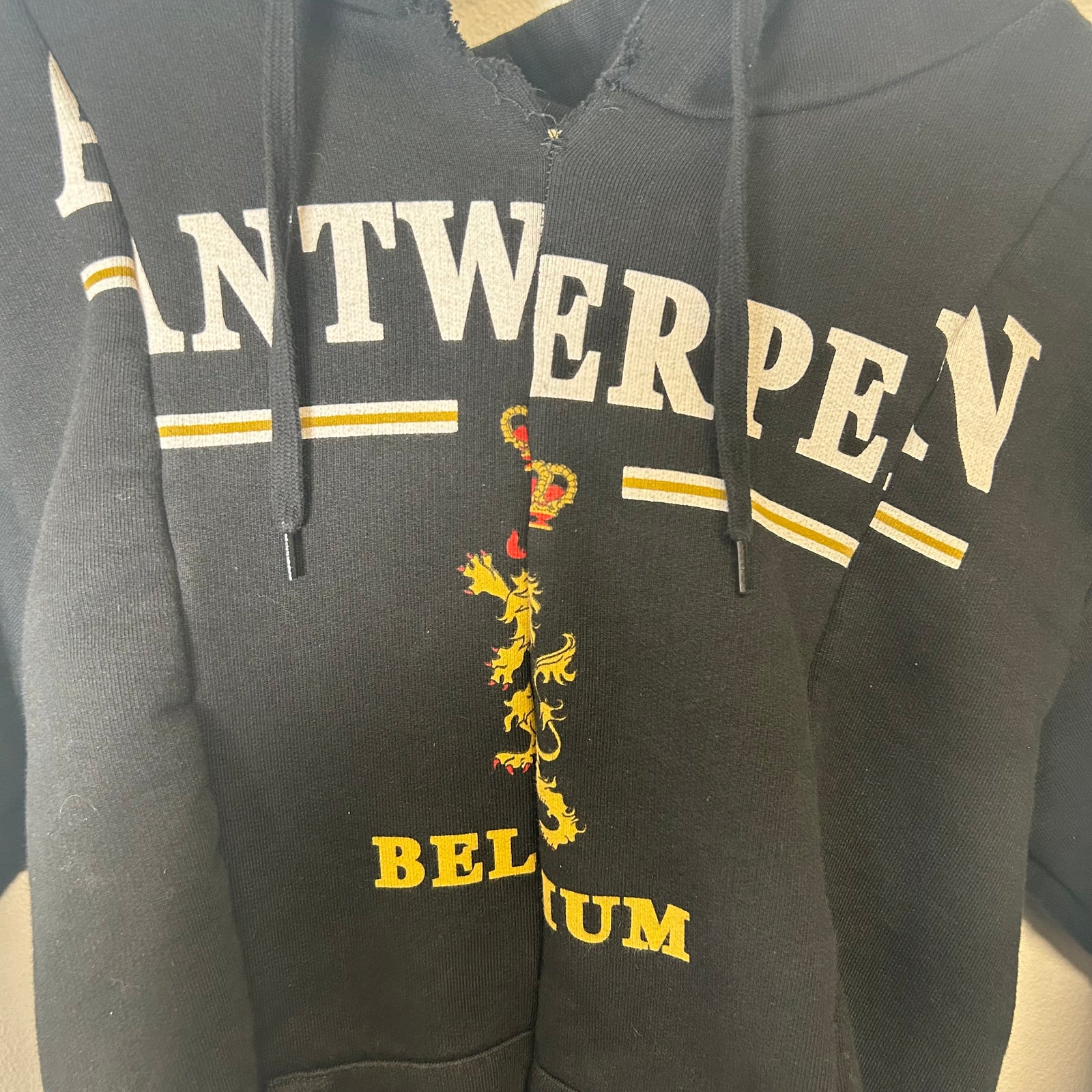 Vetements Black Antwerpen Deconstructed Hoodie Size S