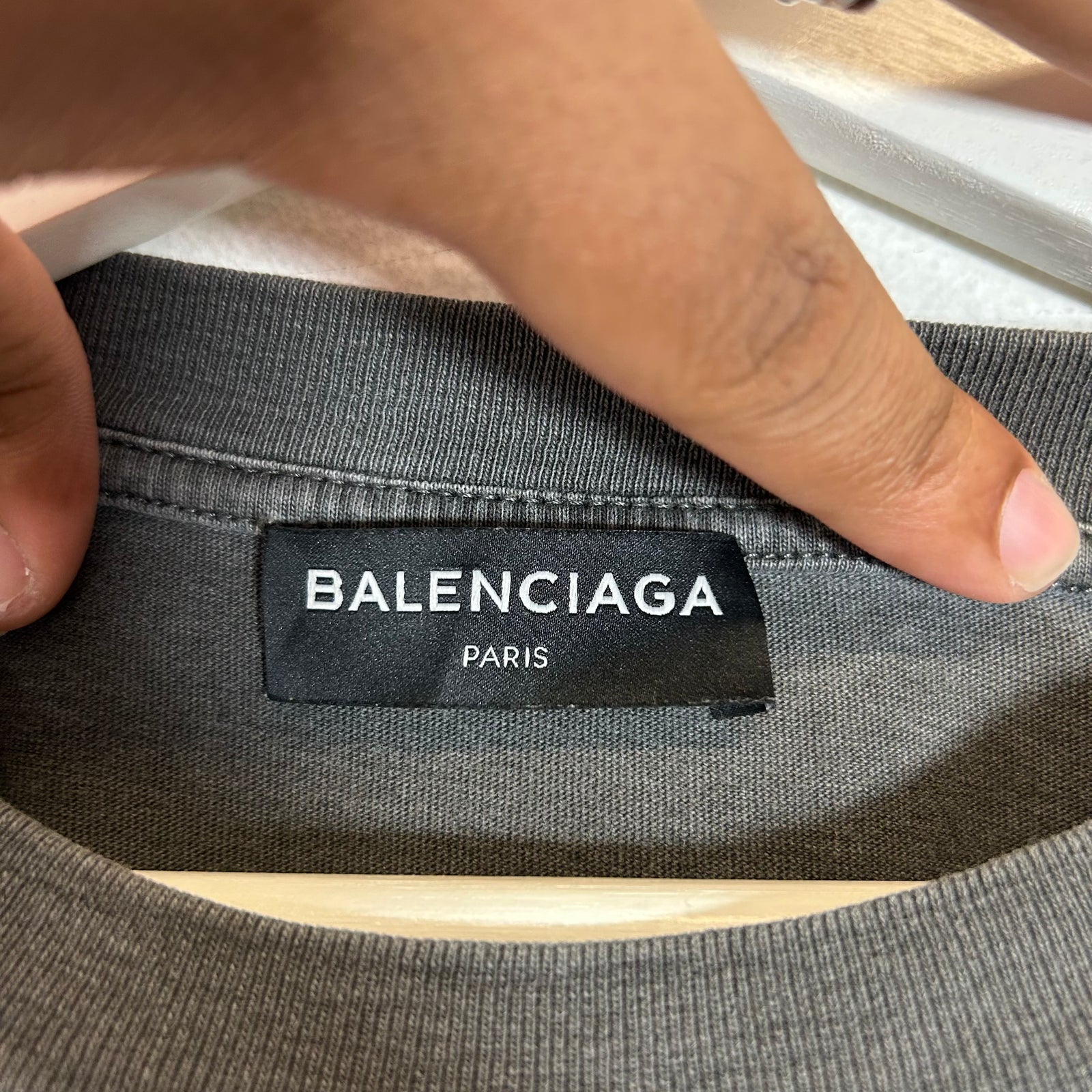 Balenicaga Washed Gray Paris Tourist T-Shirt Size M
