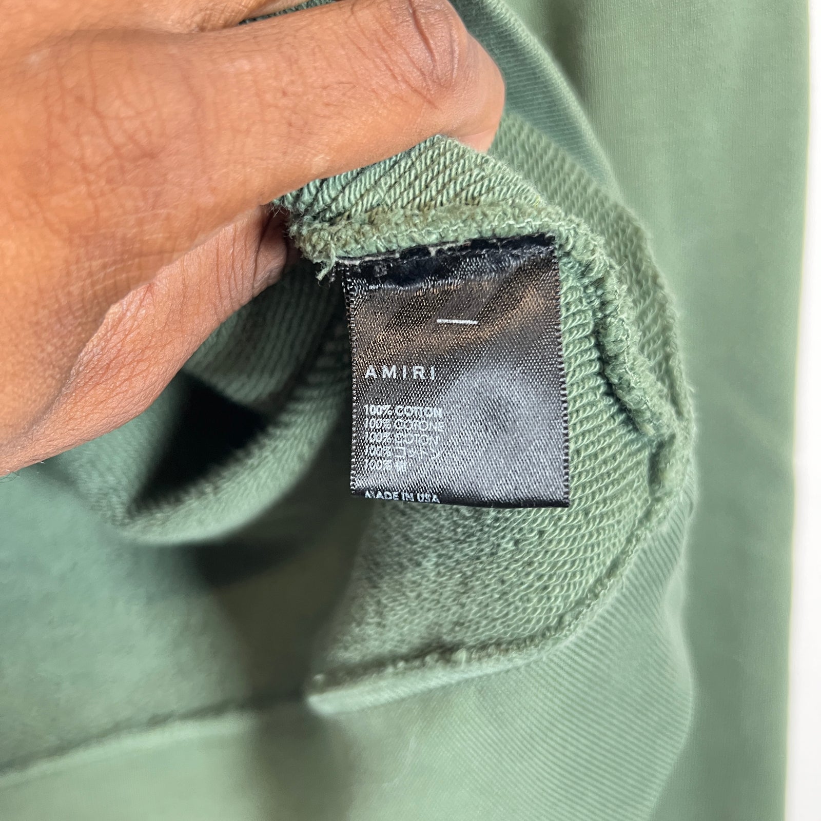 Amiri Green/Peach Watercolor MA Logo Hoodie Size XS