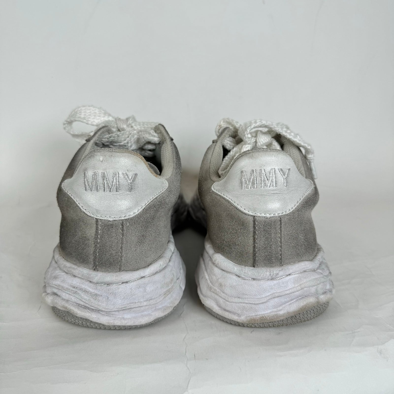 MMY Grey Brushed Suede Wayne Sneakers Size 42