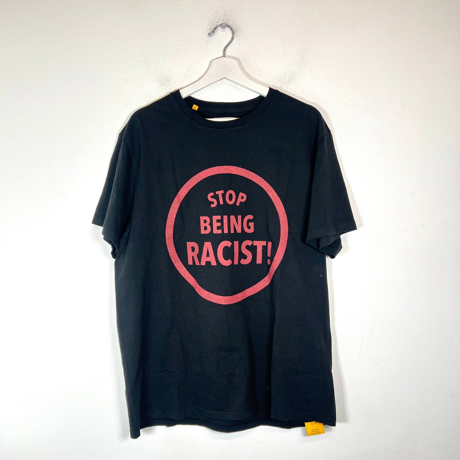 Gallery Dept Black ‘Stop Being Racist’ T-Shirt Size L