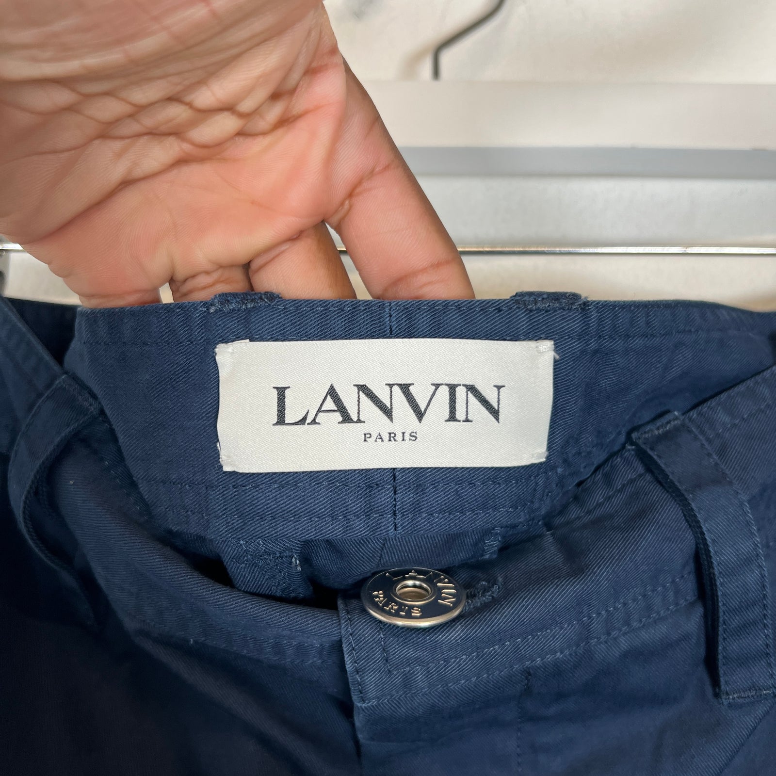 Lanvin Navy Blue Pants Size 50
