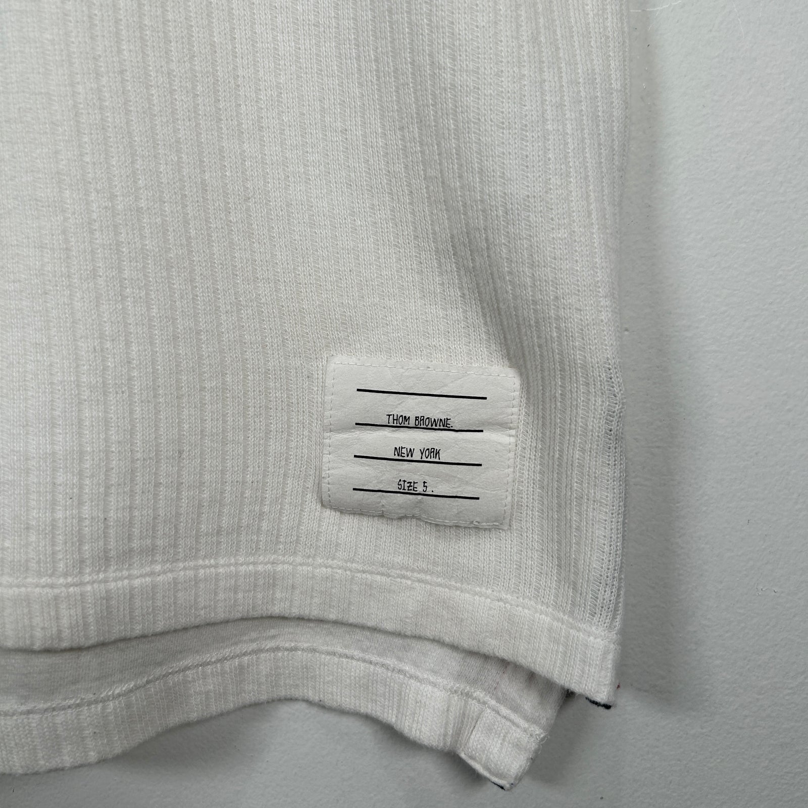 Thom Browne White Knit Polo Size 5