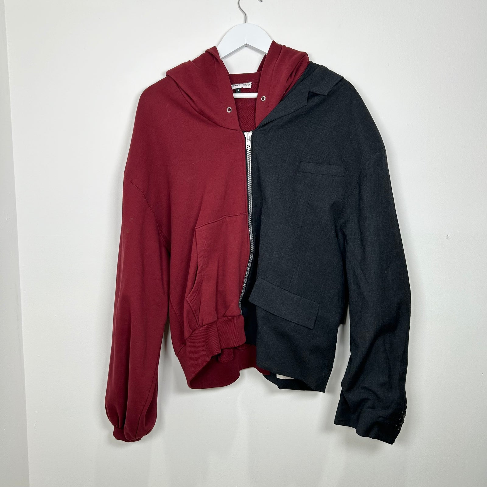 Gosha Half Blazer Half Hoodie Zip-Up Size S