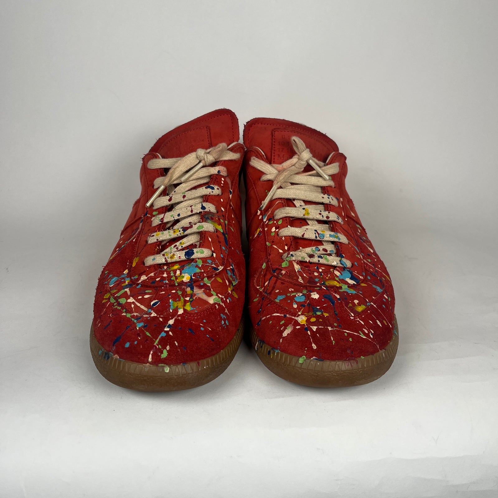 Maison Margiela Red Paint Splatter Gats Size 45
