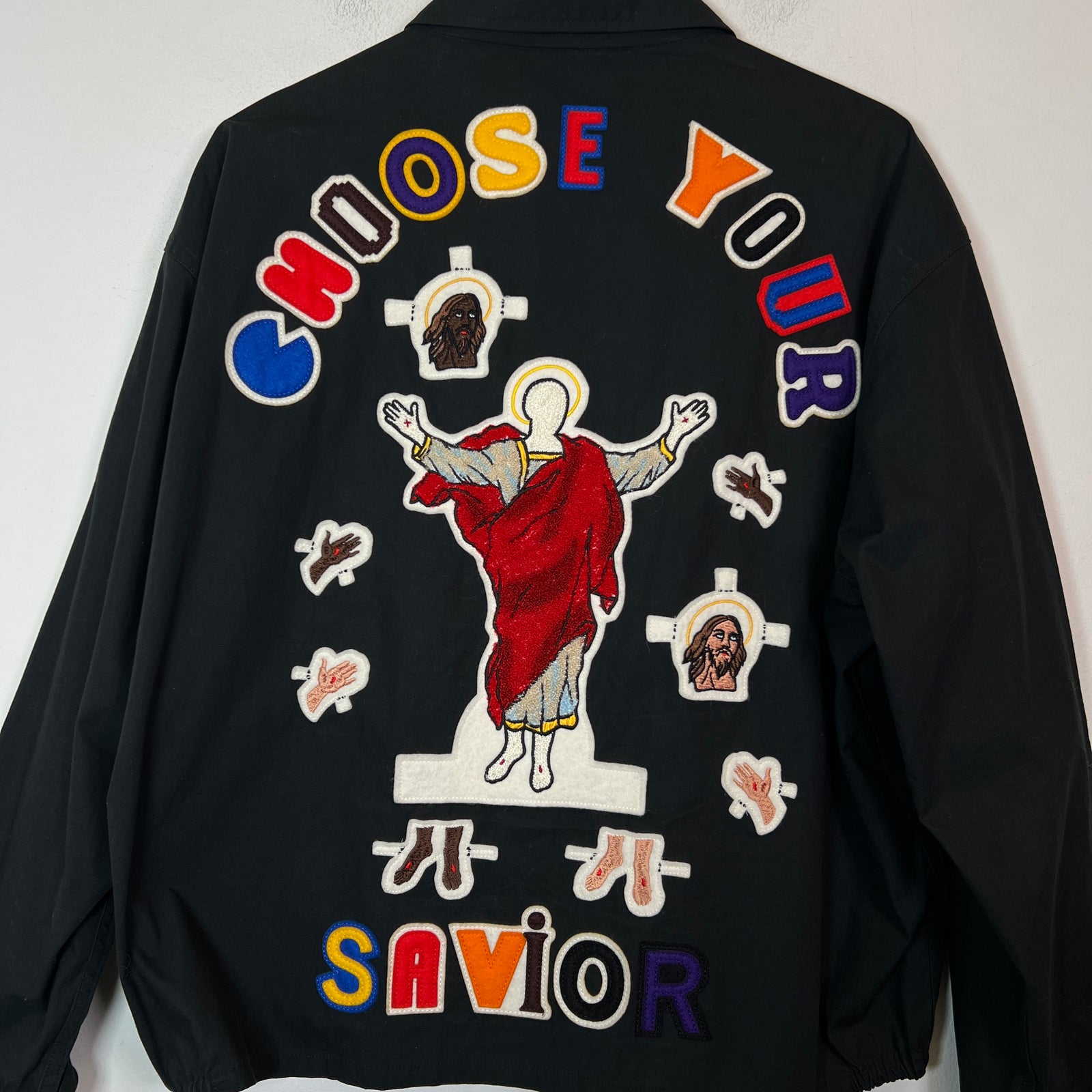Saint Michael x Denim Tears Black 'Choose Your Savior' Work Jacket Size M