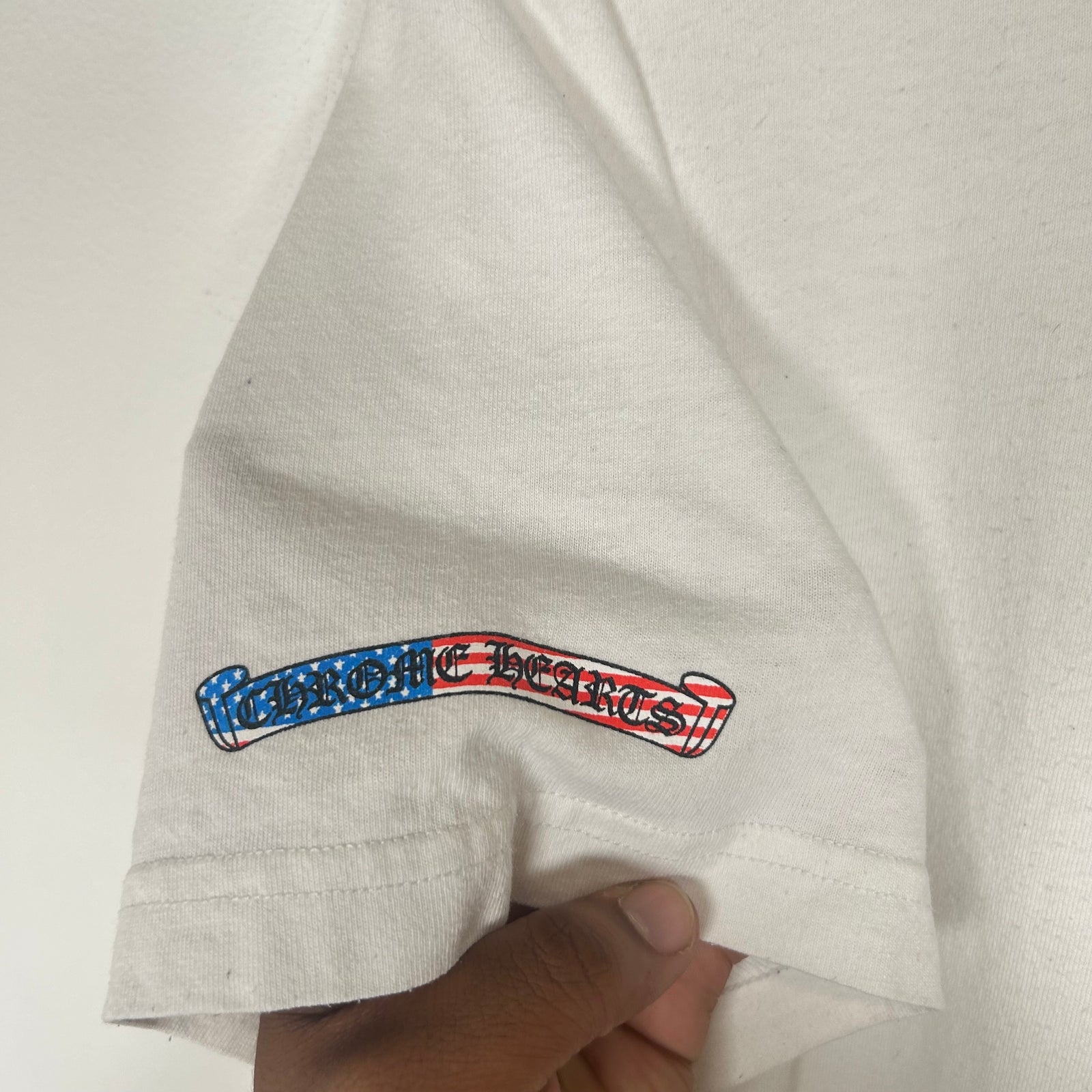 Chrome Hearts White Matty Boy American Flag Tee Size L