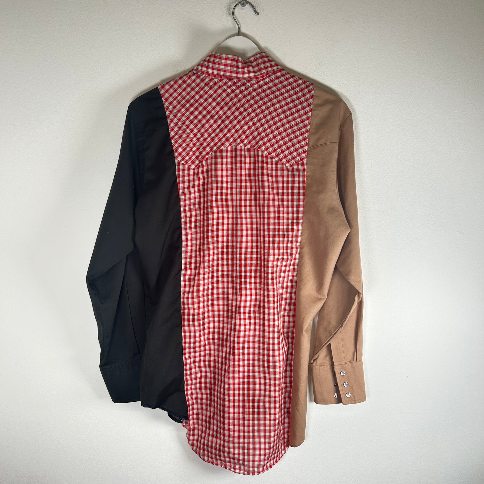 Needles Khaki Rebuild Flannel Shirt Size S