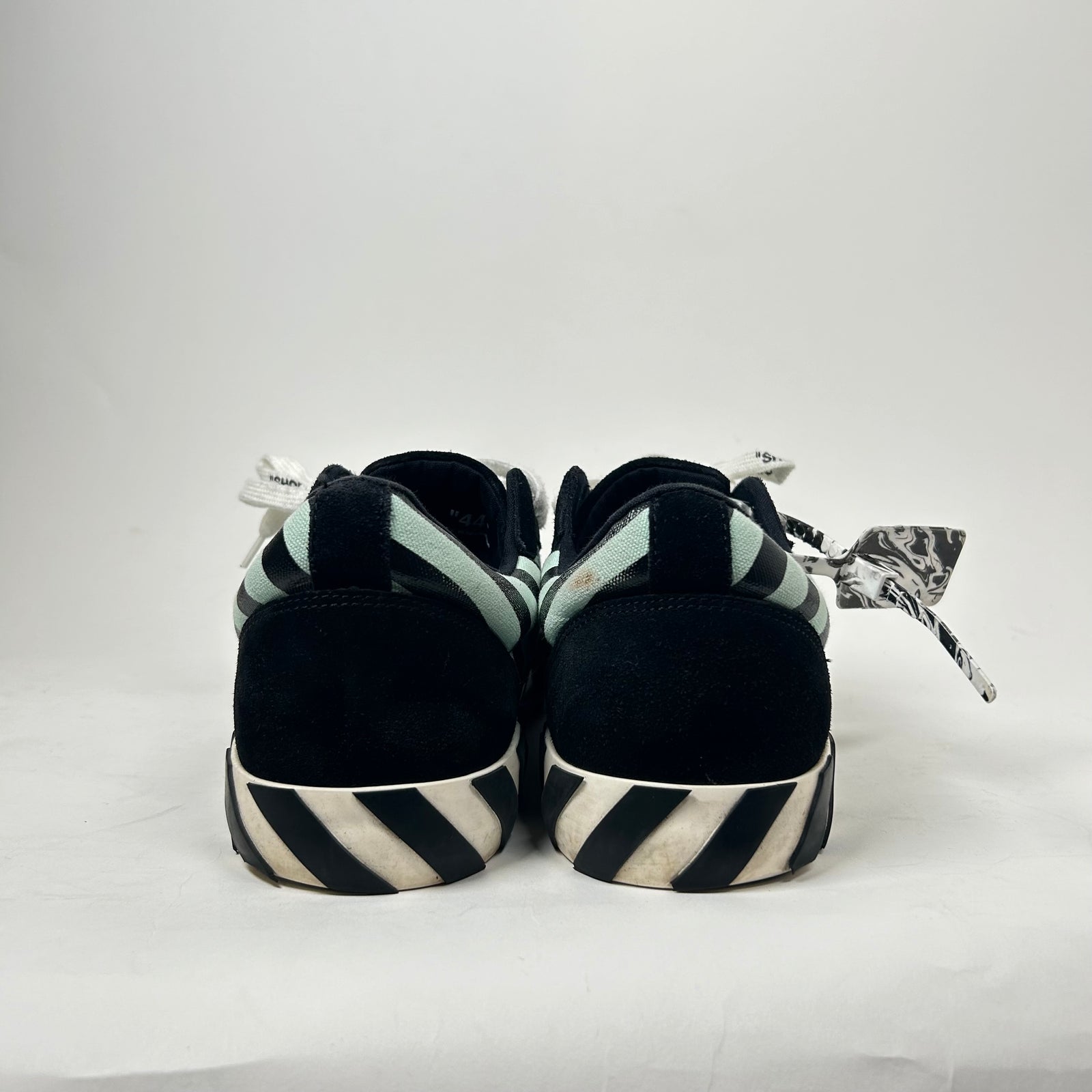 Off White Black/Green Low Vulcanized Sneakers Size 44
