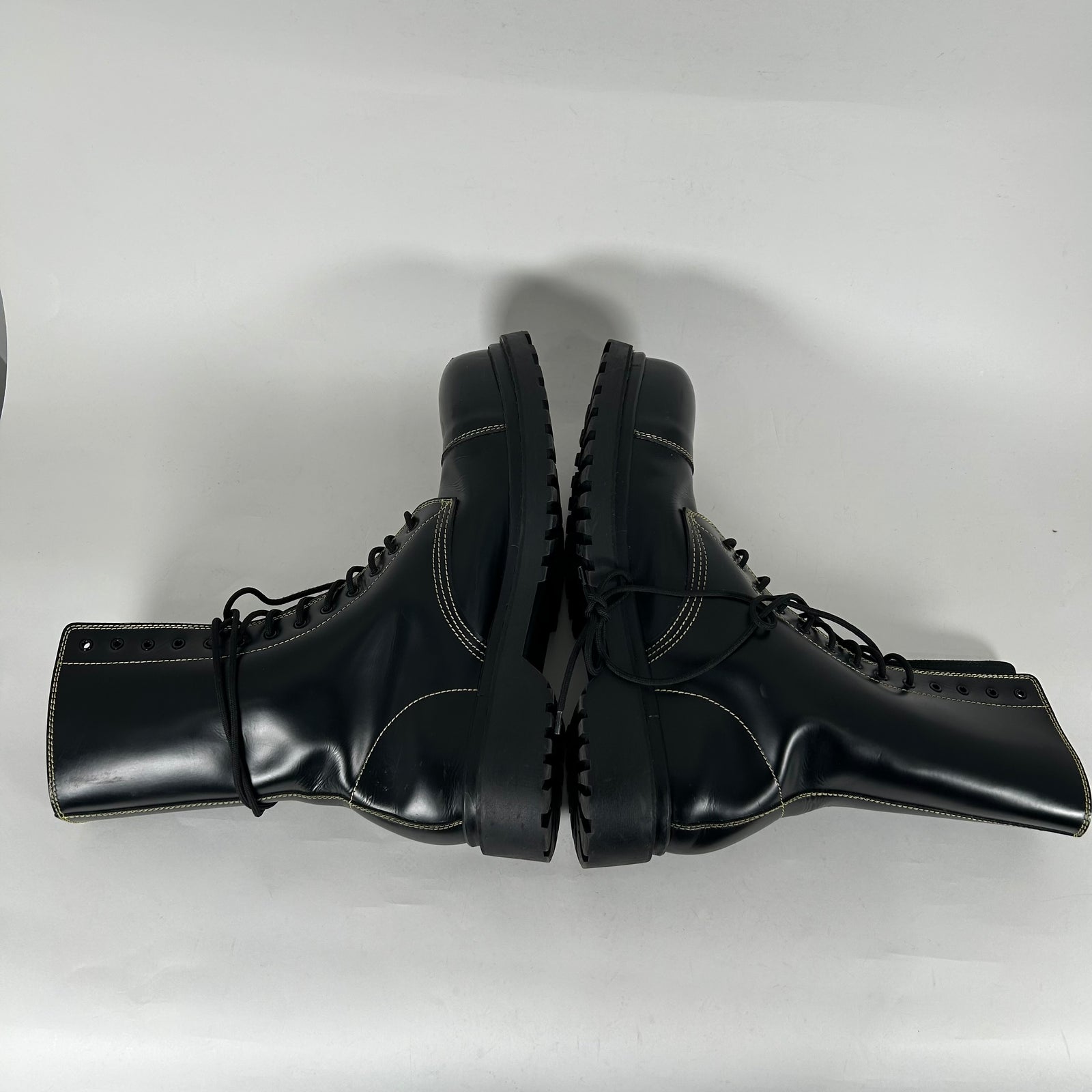 Balenciaga Contrast Stitch Combat Boot Size 13