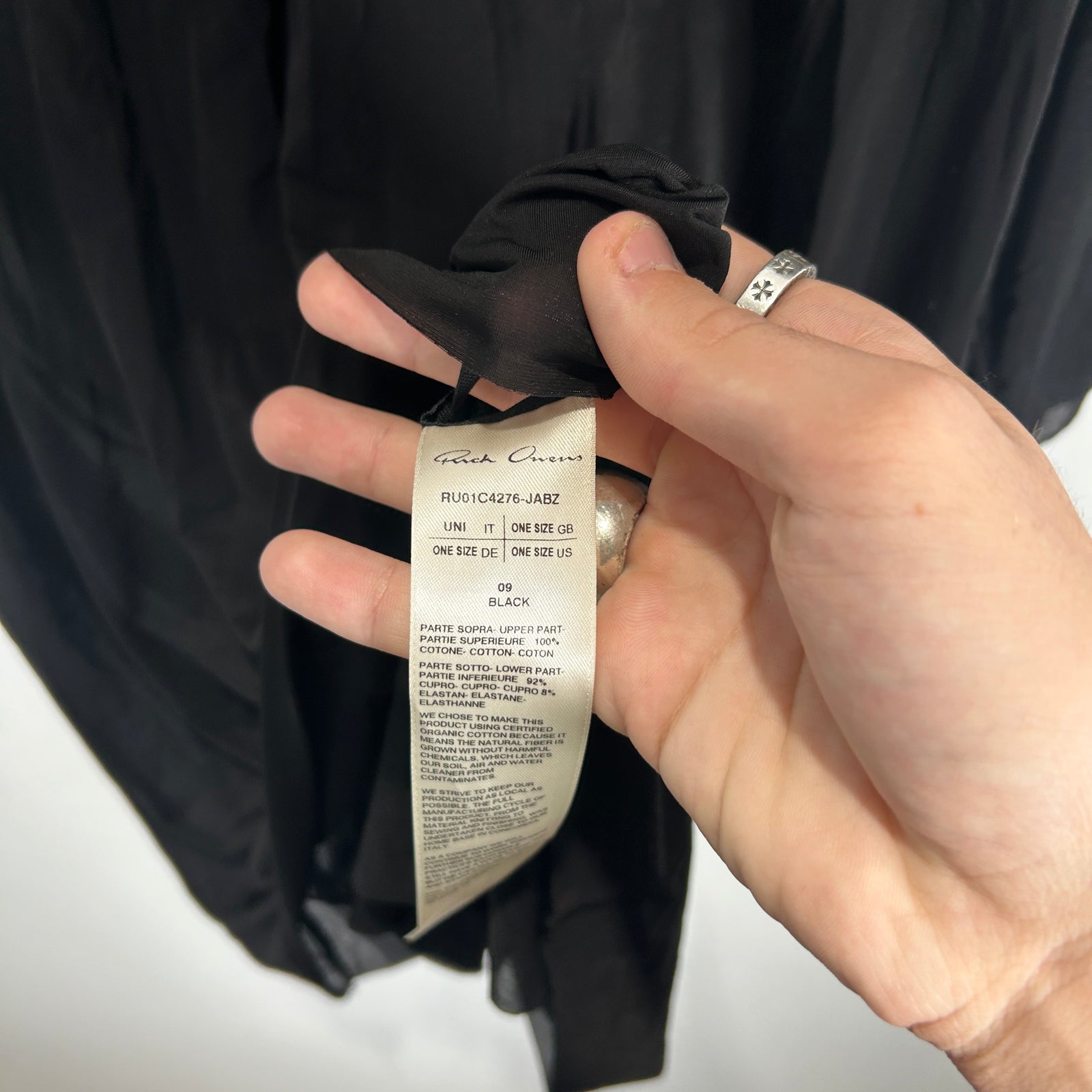 Rick Owens SS23 EDFU V-Neck Joe T-Shirt Size OS