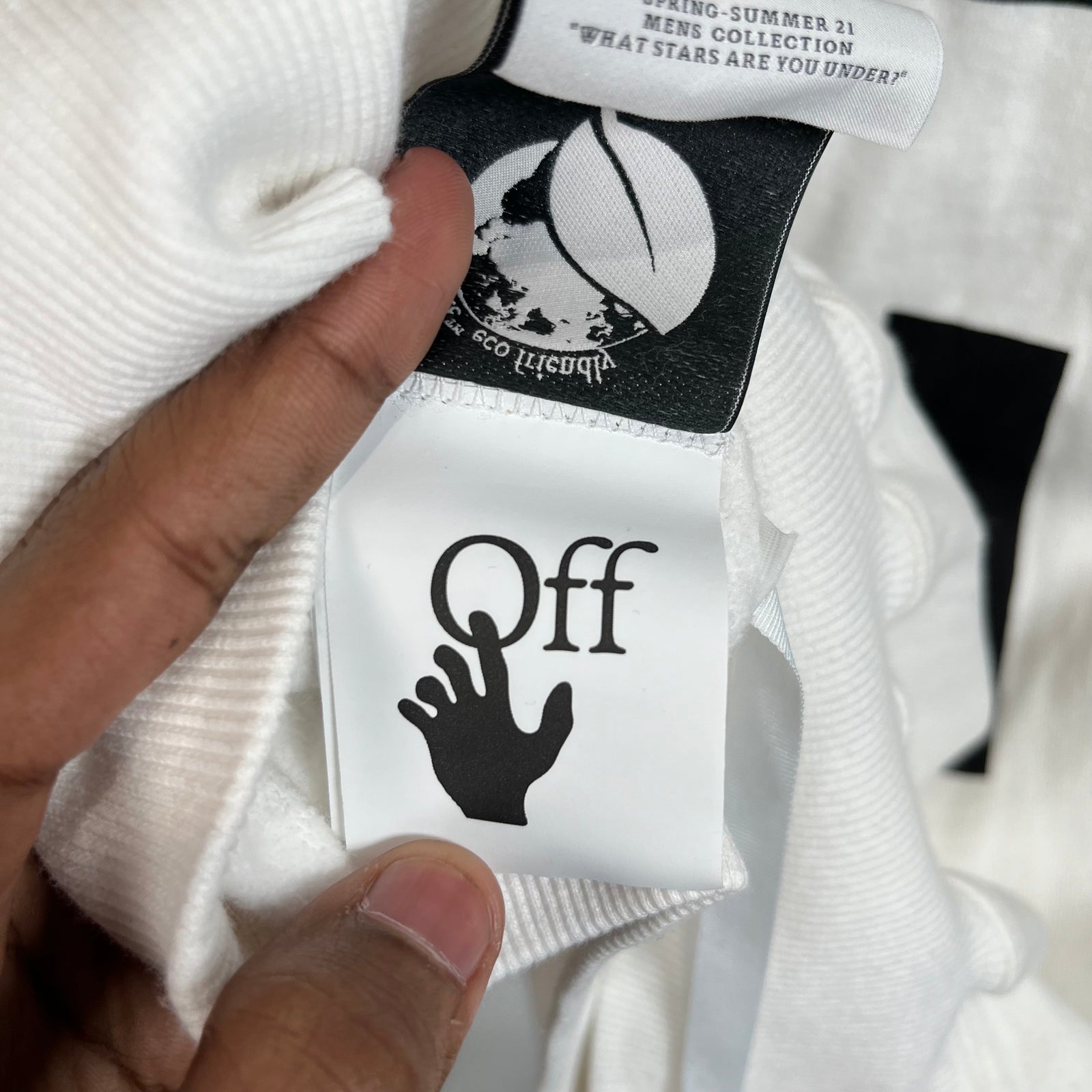 Off White Construction Graphic Hoodie Size XL