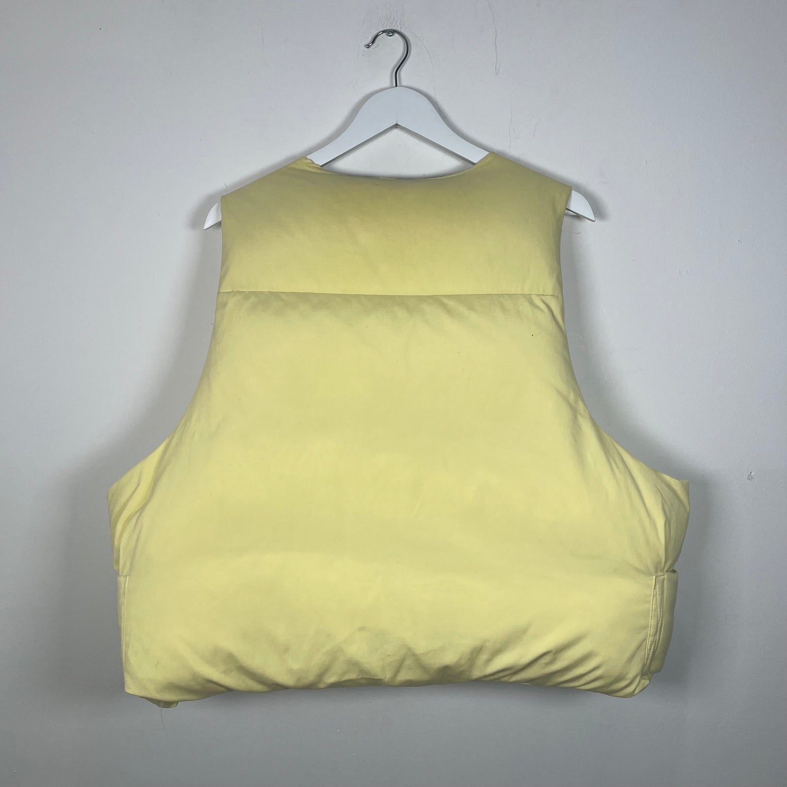 Entire Studios Light Yellow Puffer Vest Size M