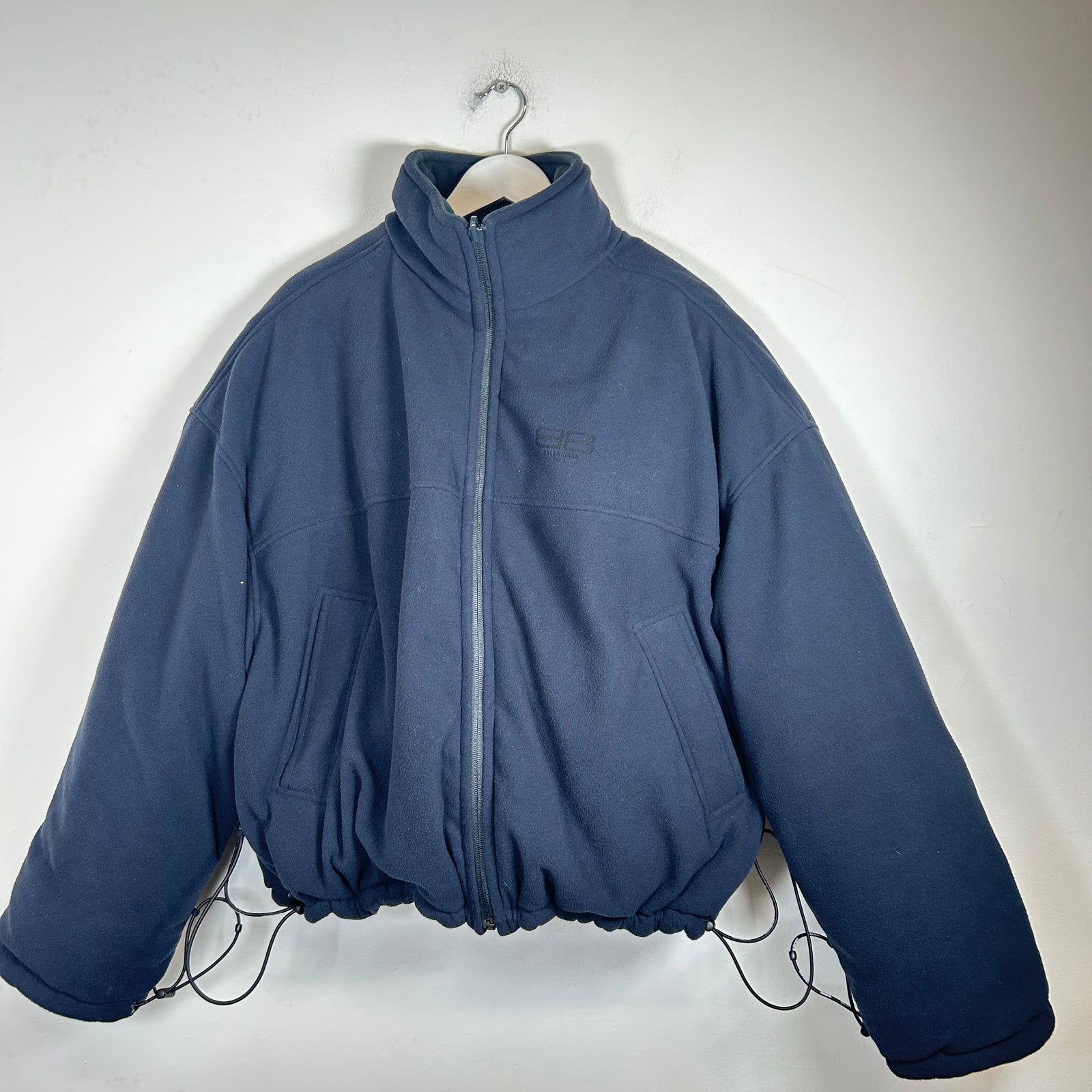 Balenciaga Black/Navy Fleece Reversible Puffer Size 1