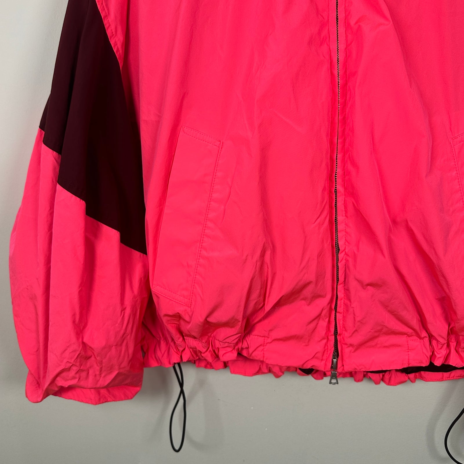 Dries Van Noten Neon Pink Cropped Windbreaker Size S