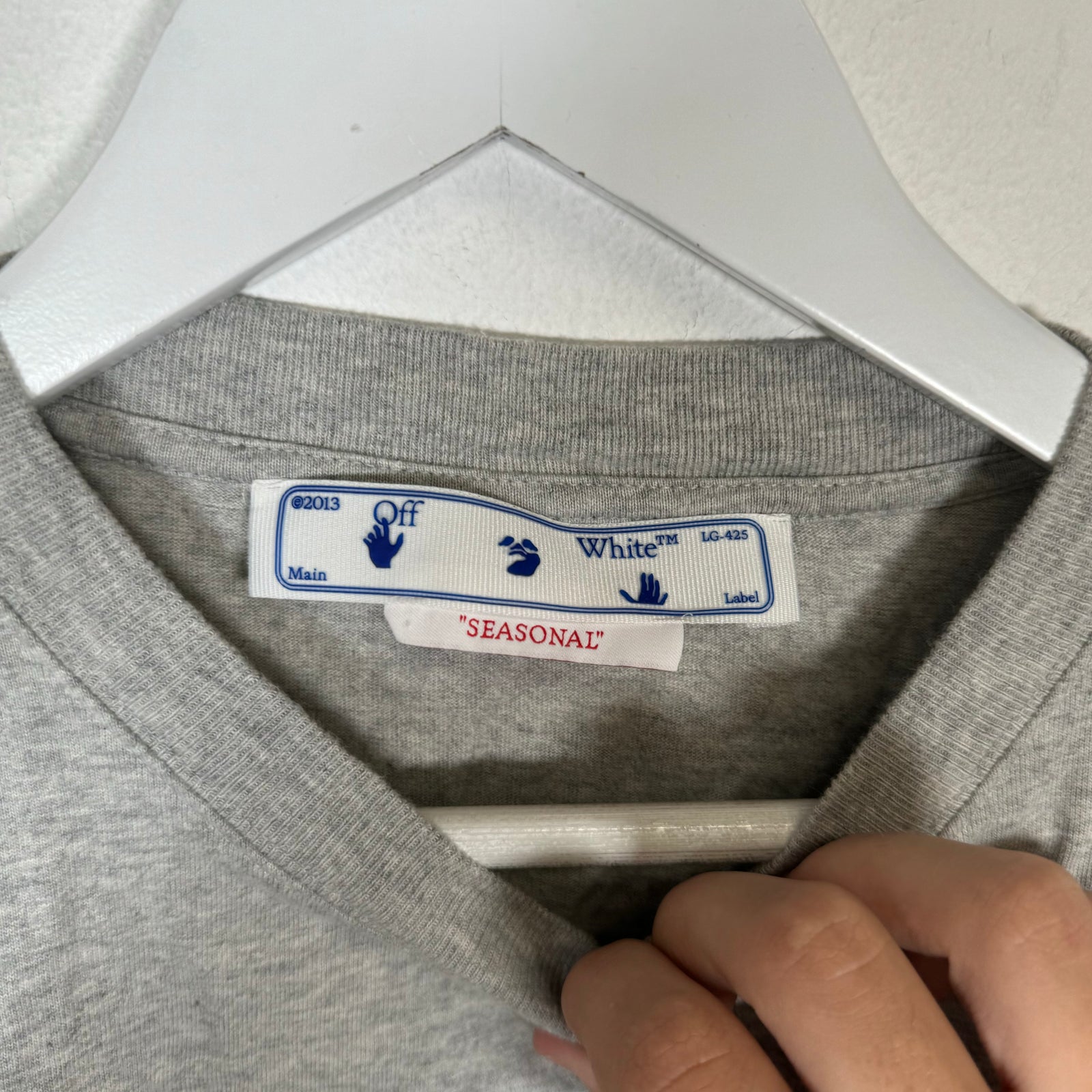 Off-White Grey Faces Tee Size S