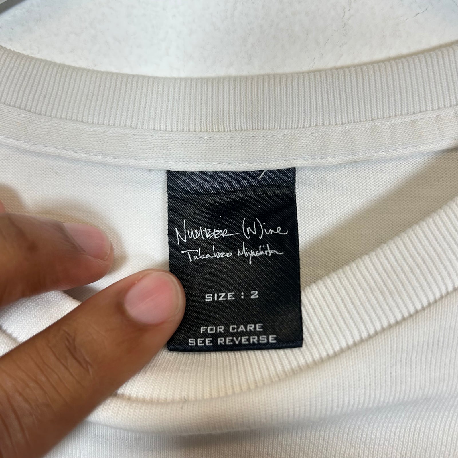 Number (N)ine White Rolling Stones T-shirt Size M