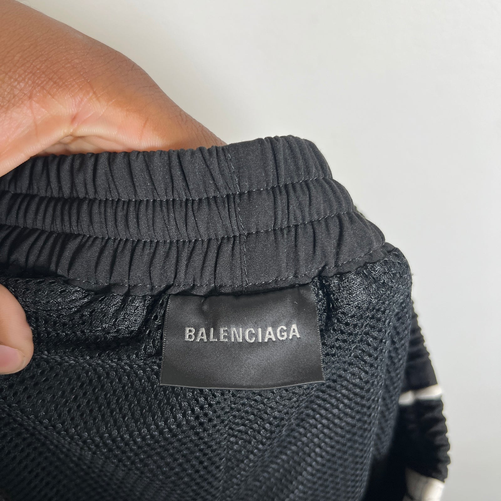 Balenciaga Black Sport Icon Recycled Shell Track Pants Size L