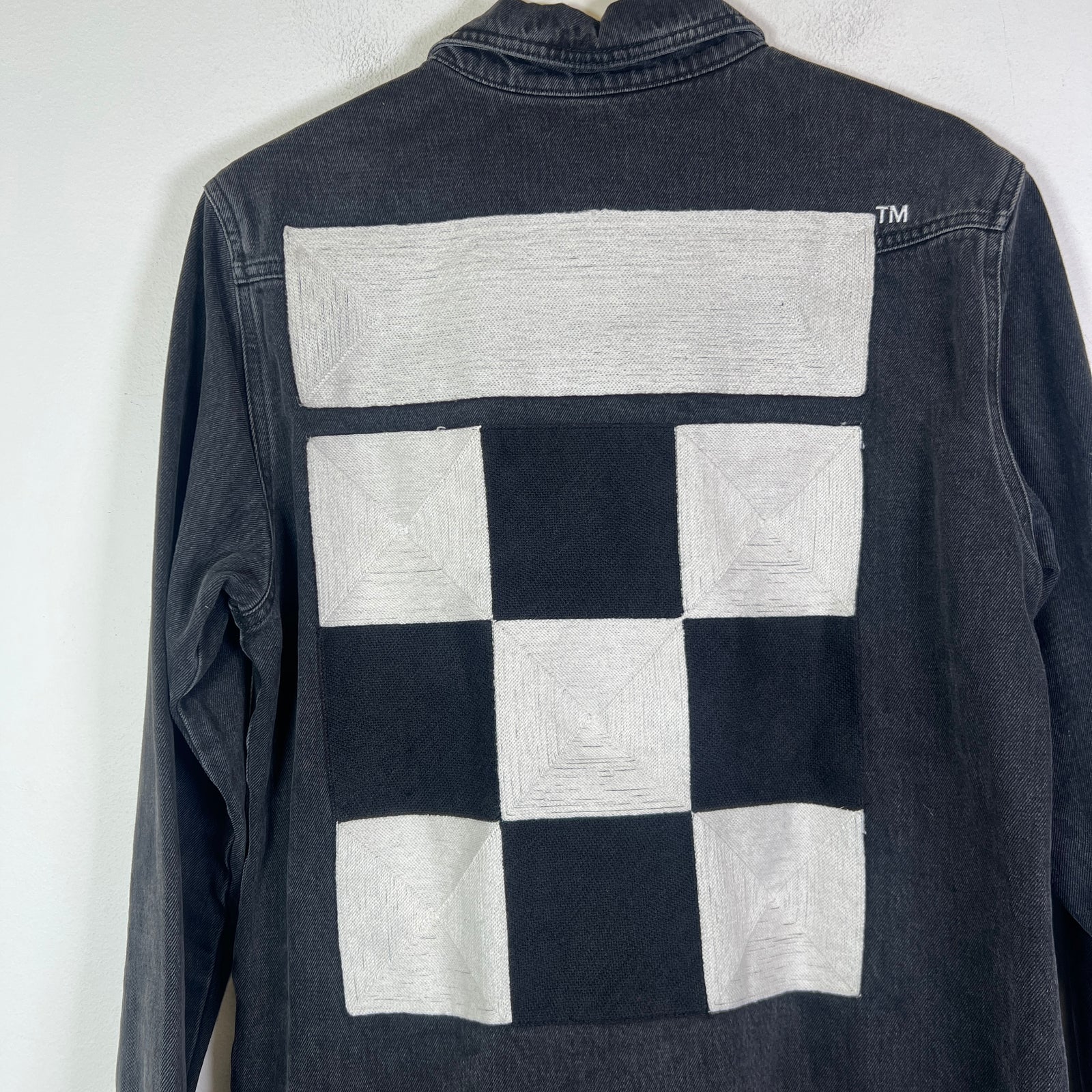 Off-White Checkered Denim Overshirt