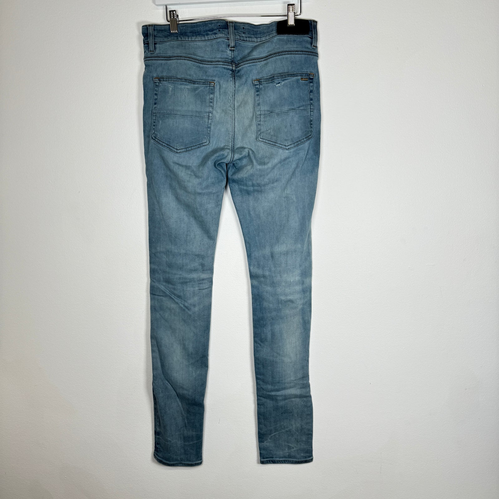Amiri Mx1 Red Plaid Lightwash Jeans Size 33