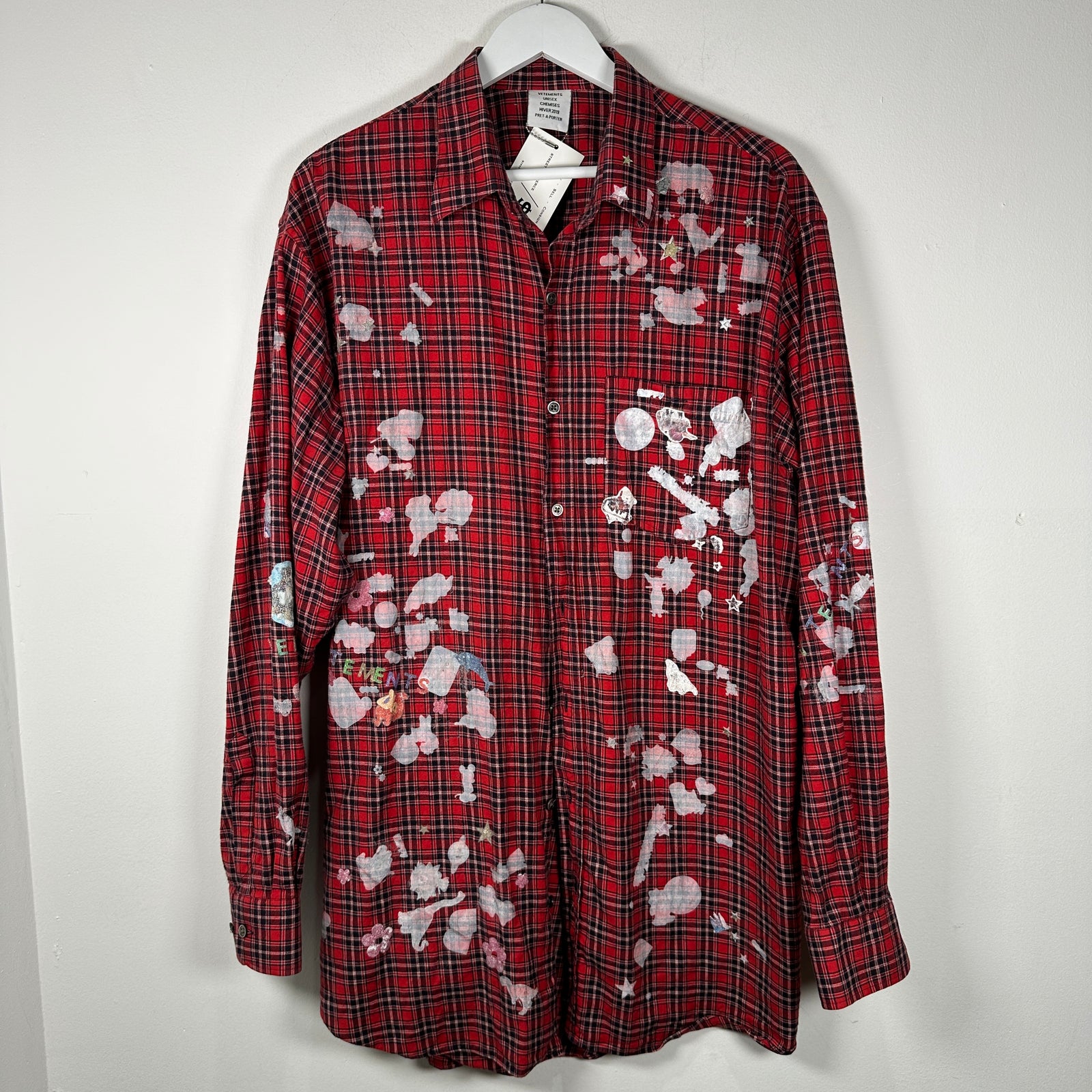 Vetements AW18 Sticker Flannel Size S