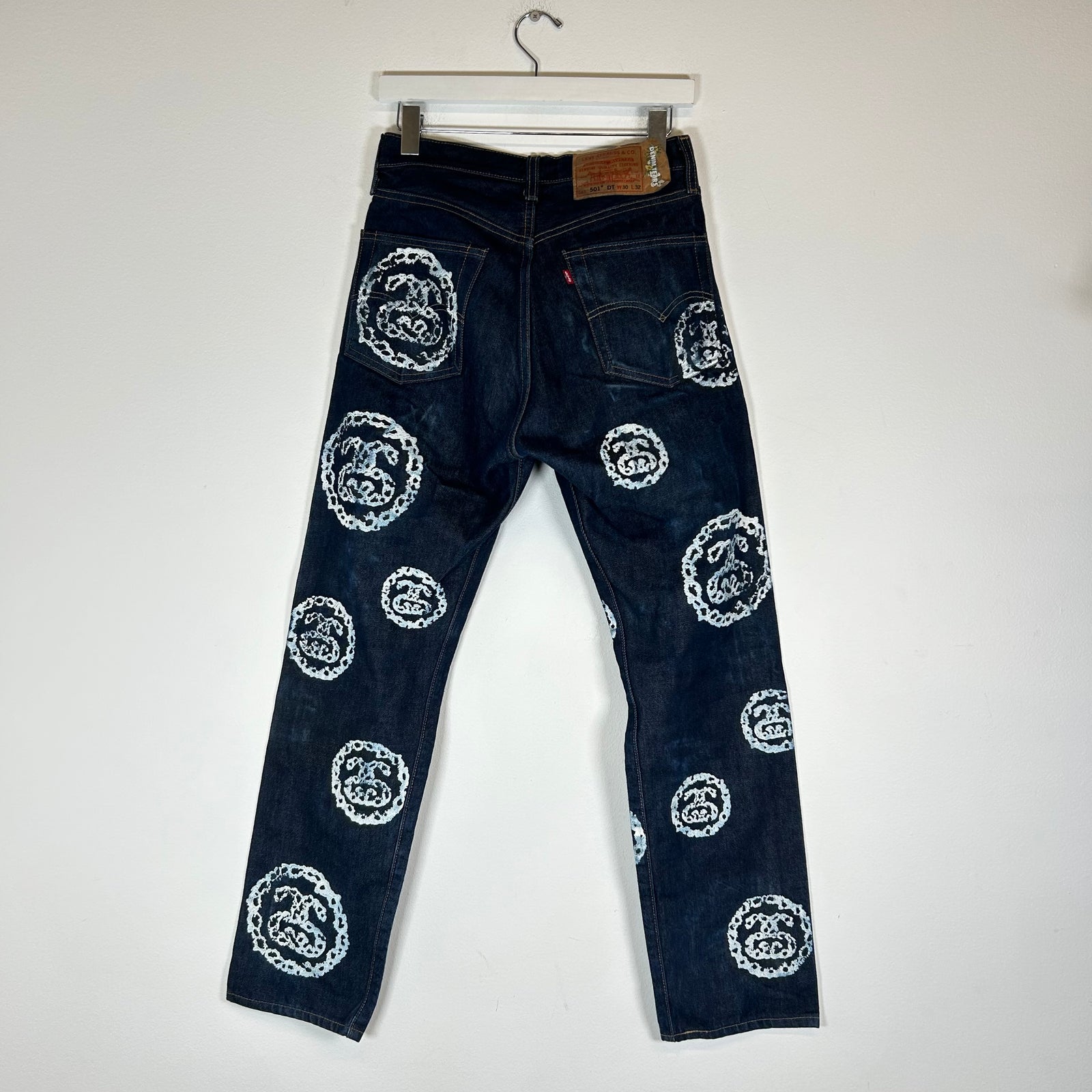 Denim Tears x Stussy Darkwash Selvedge Wreath Jeans Size 30
