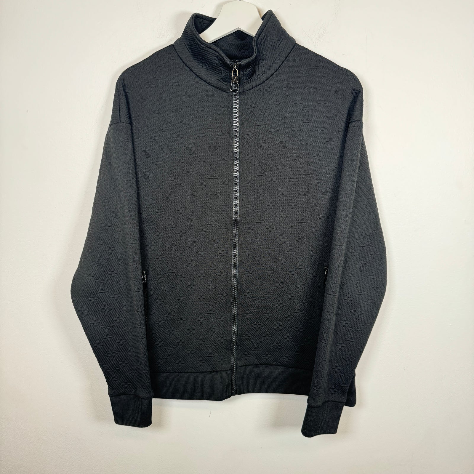 Louis Vuitton Black Monogram Zip-Up Jacket Size S