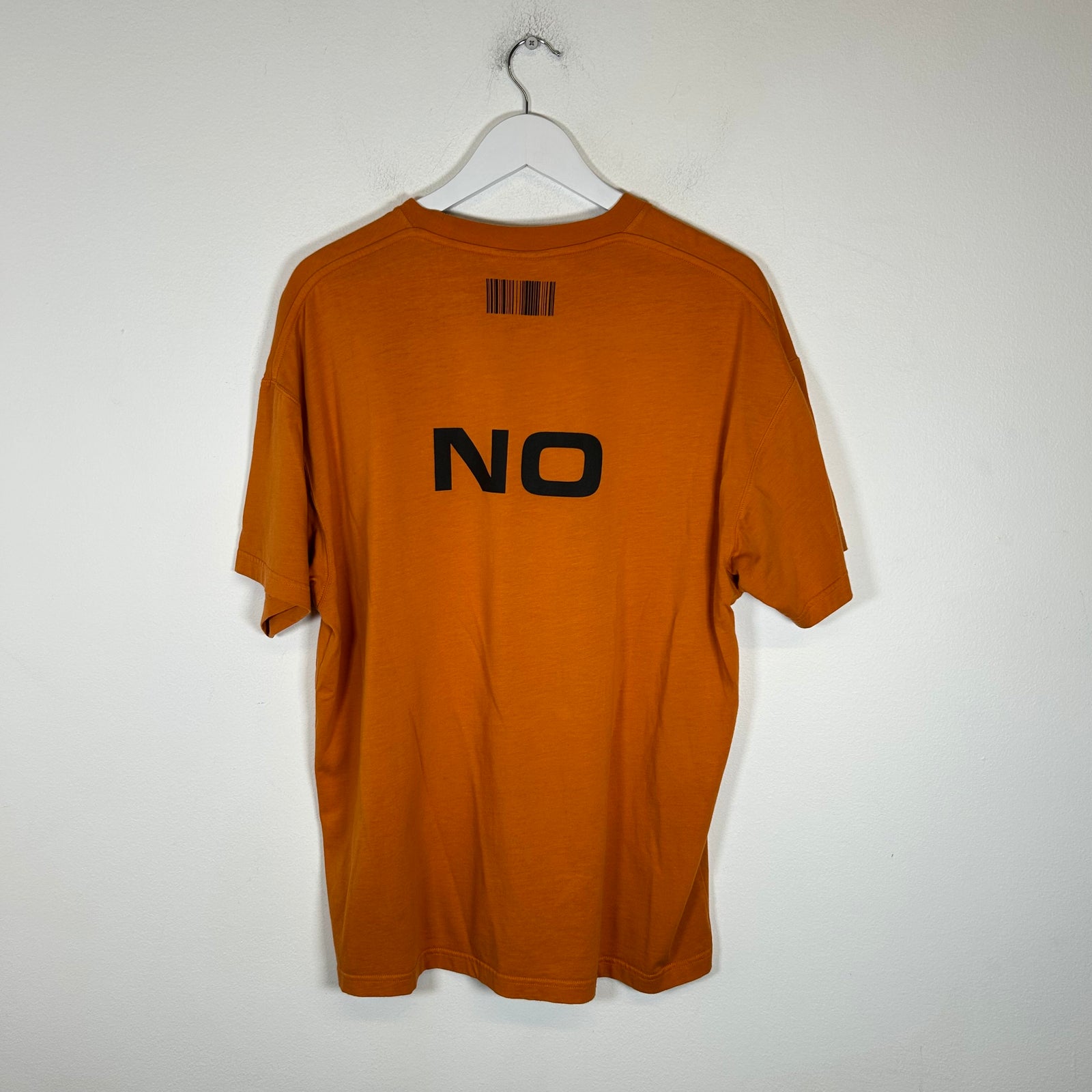 VTMNTS Orange 'Yes/No' T-Shirt Size M
