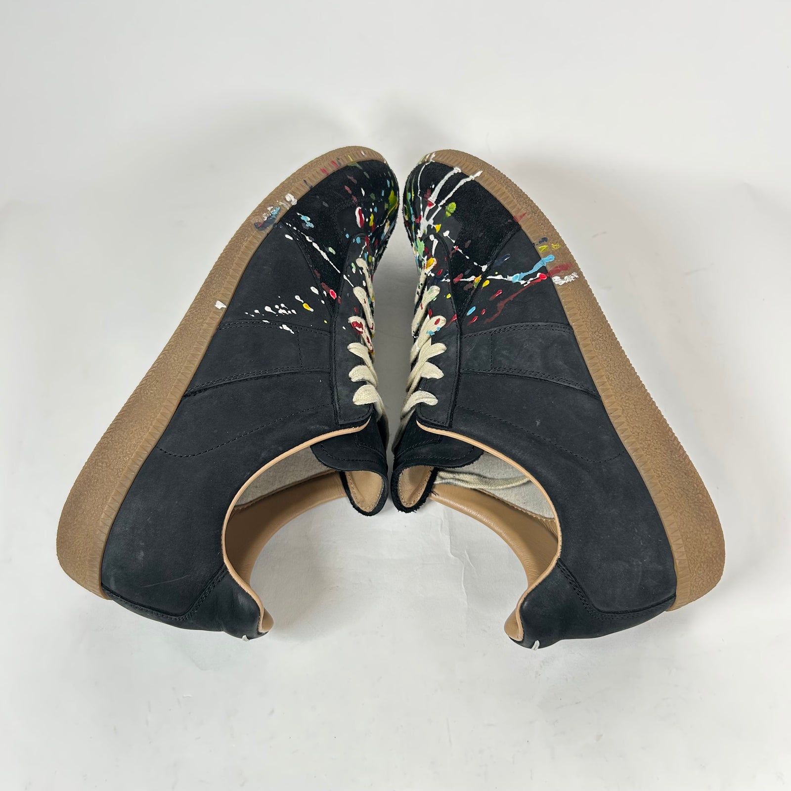 Maison Margiela Black Paint Splatter Gats Size 42