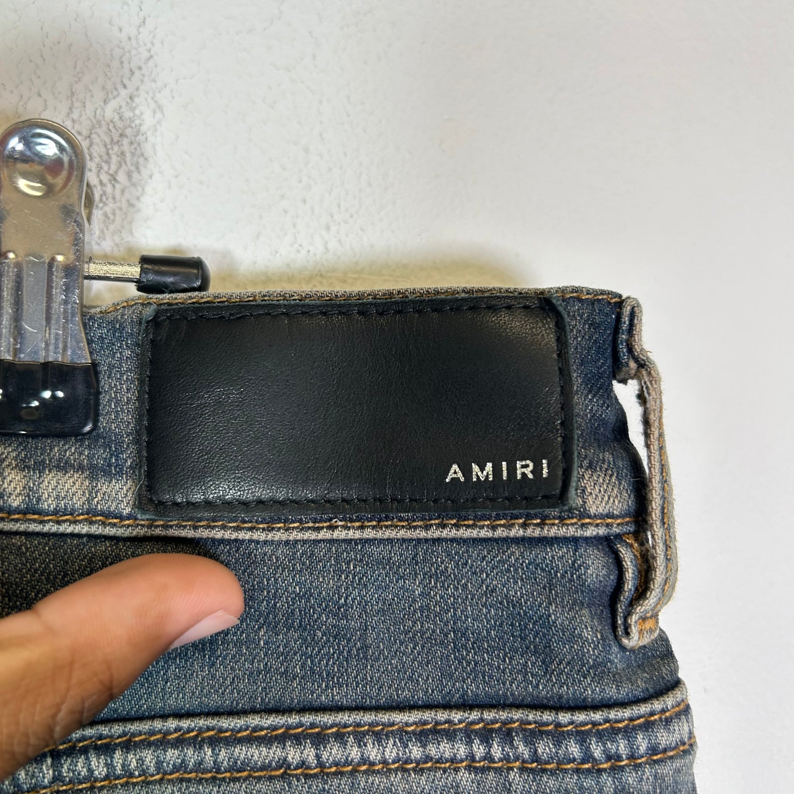 Amiri MX1 Mudwash Black Patch Jeans