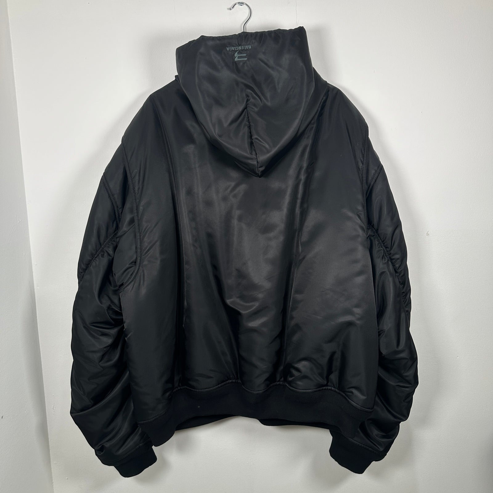 Balenciaga Nylon Bomber Hoodie Size L
