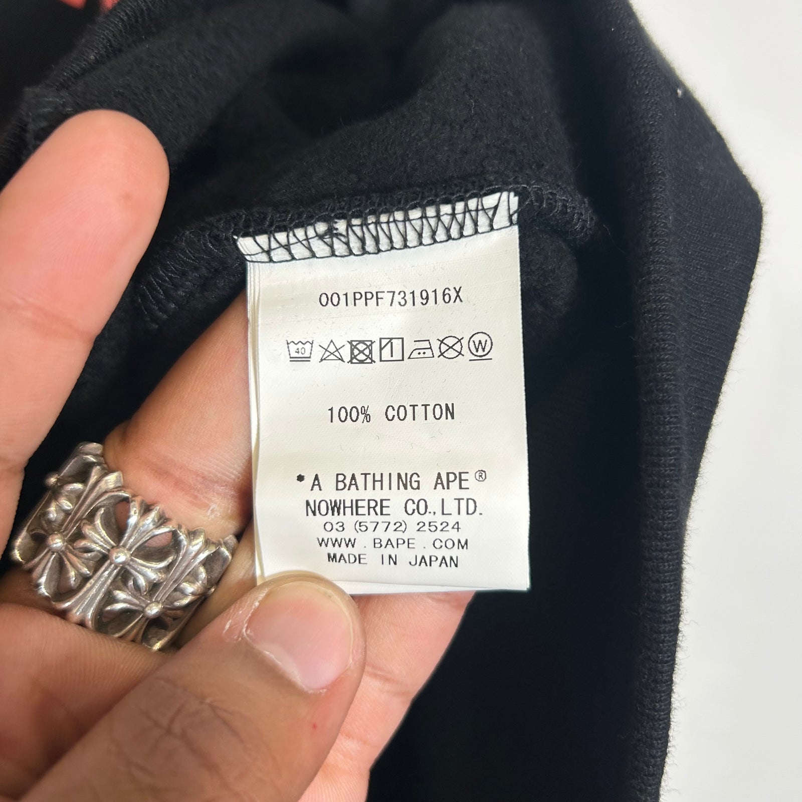 Bape x XO Black/Red General Hoodie Size M