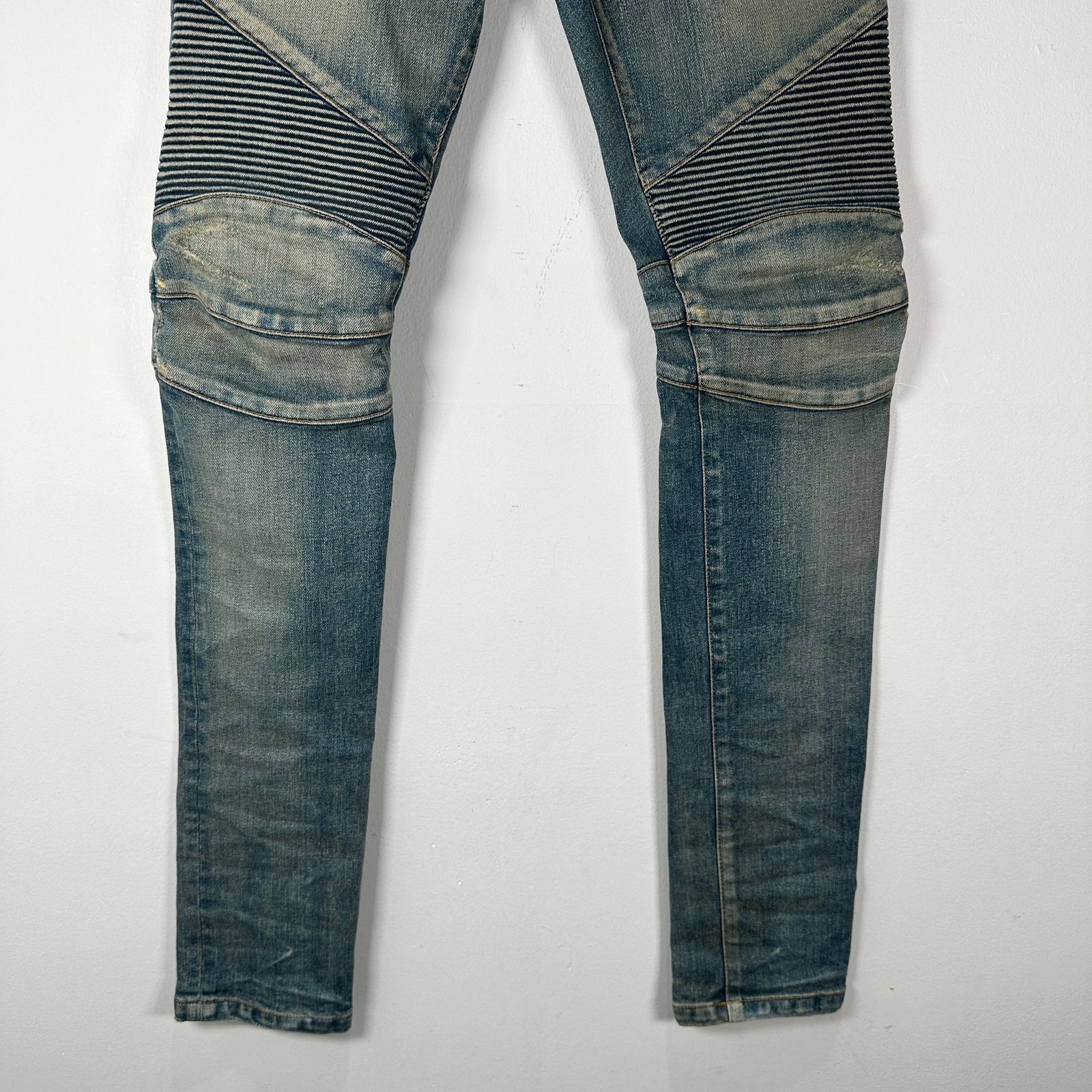 Balmain Lightwash Biker Denim Size 27