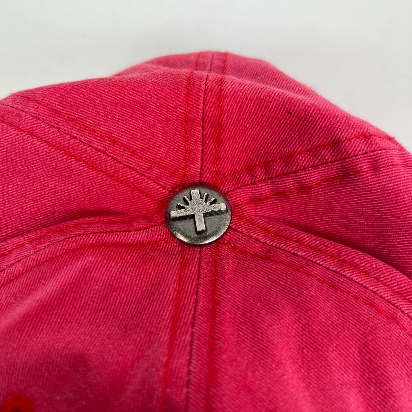 Vertabrae Washed Red Vintage Logo Snapback
