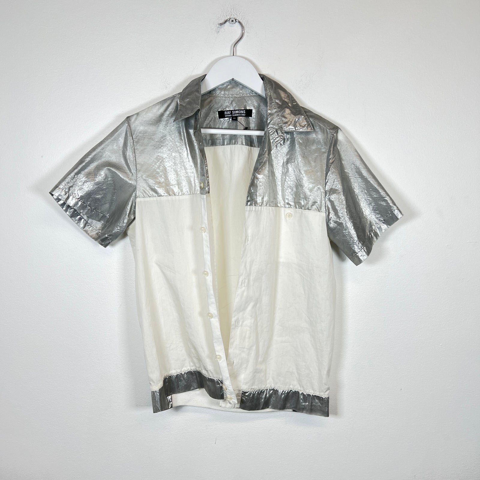 Raf Simons Silver Sleeve Button Up Size S