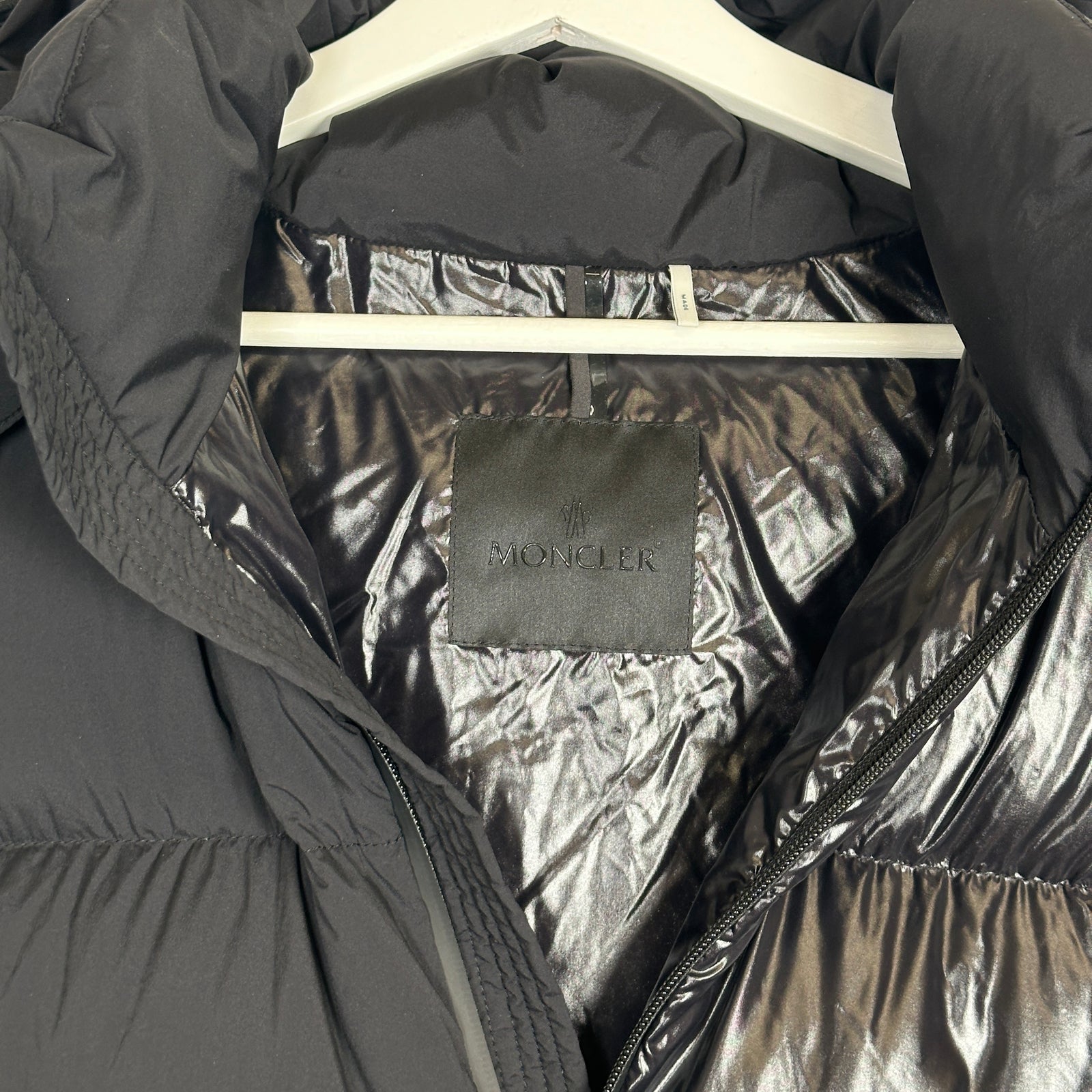 Moncler Black Pallardy Giubbotto Puffer Back Logo Size 2XL