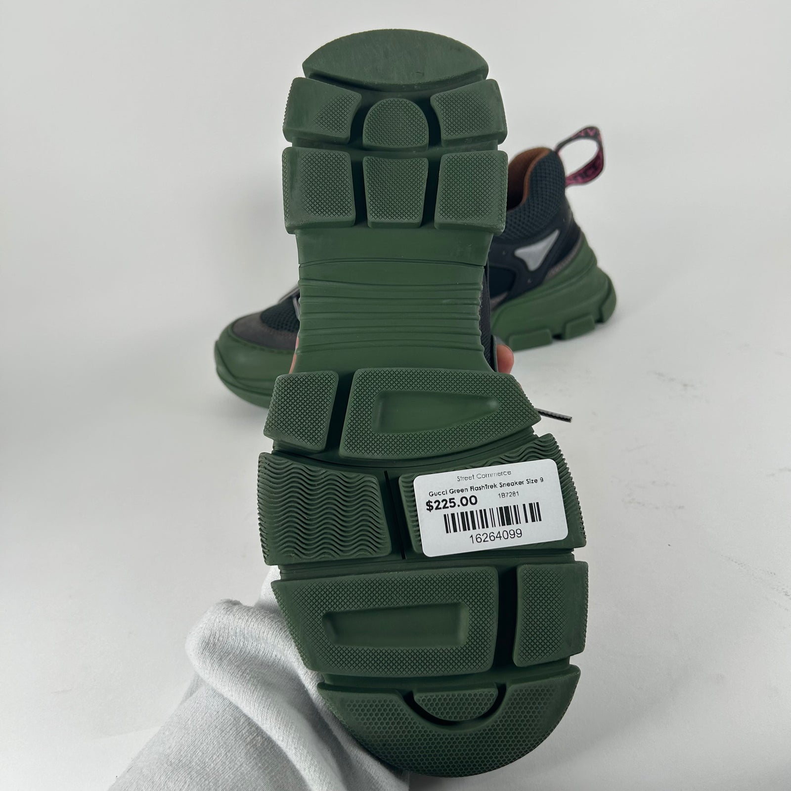 Gucci Green FlashTrek Sneaker Size 9