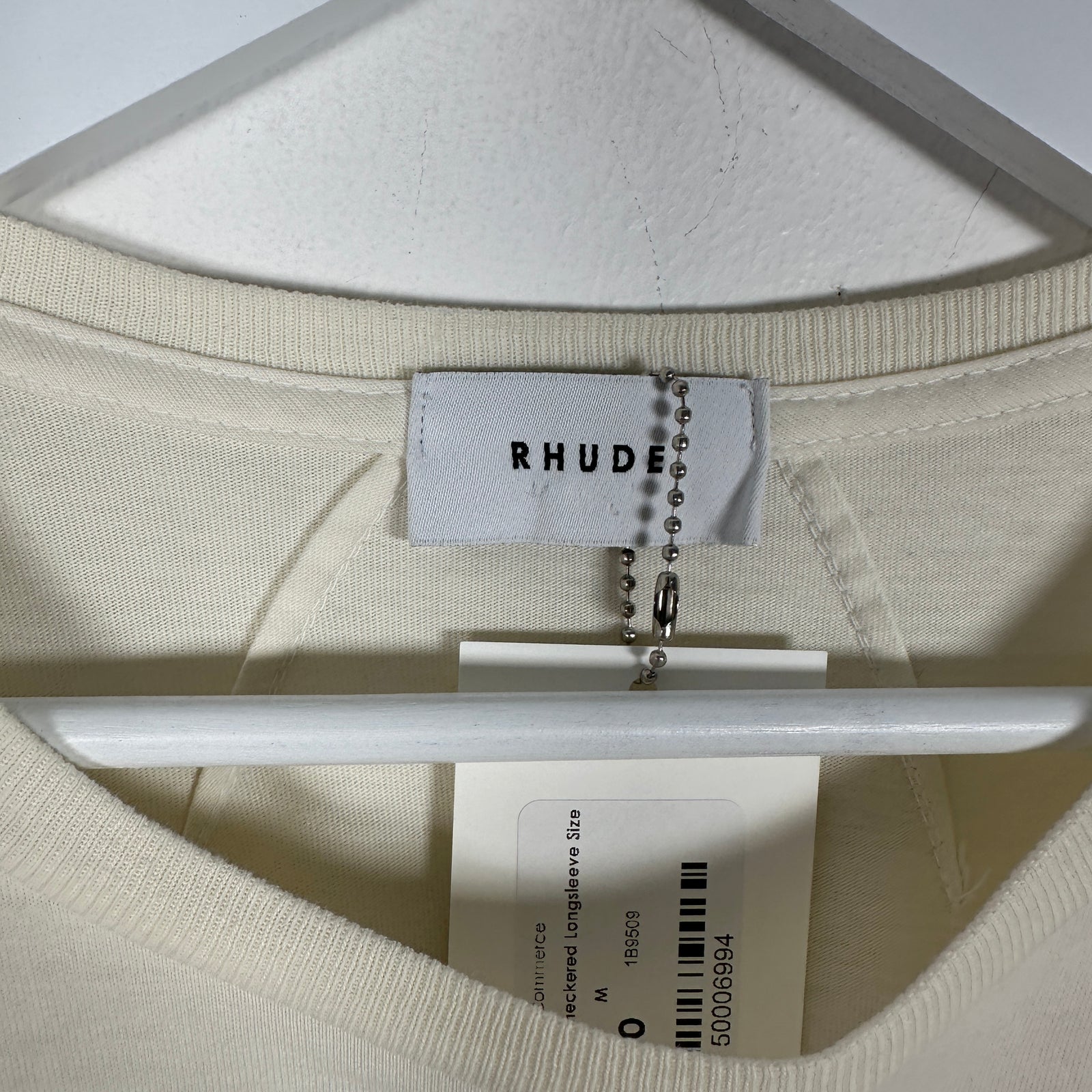 Rhude Iron Cross Checkered Longsleeve Size M