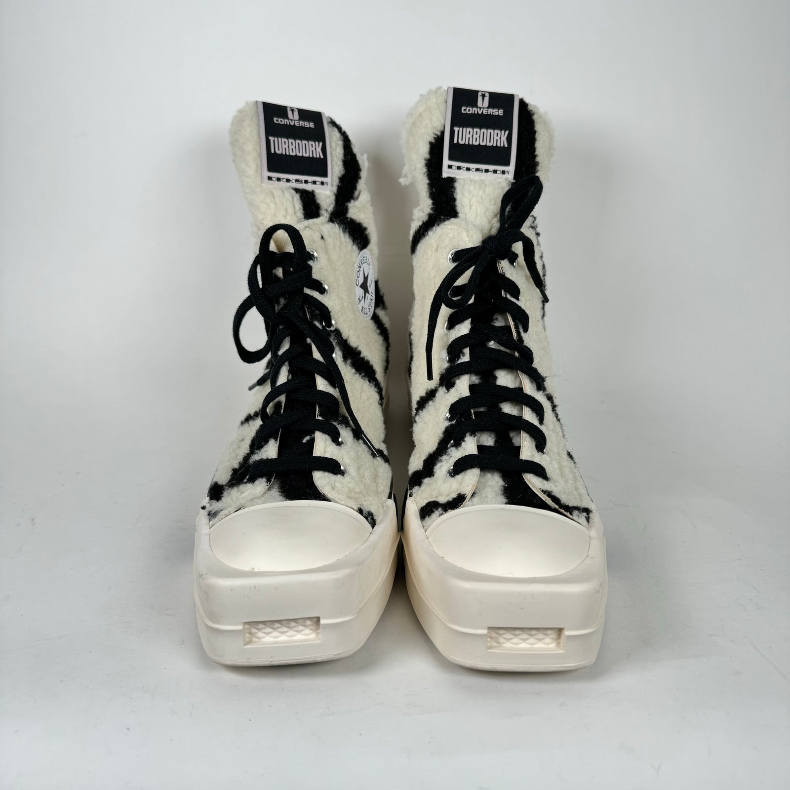 Rick Owens Converse Zebra TURBODRK Chuck 70 Sneakers Size 11