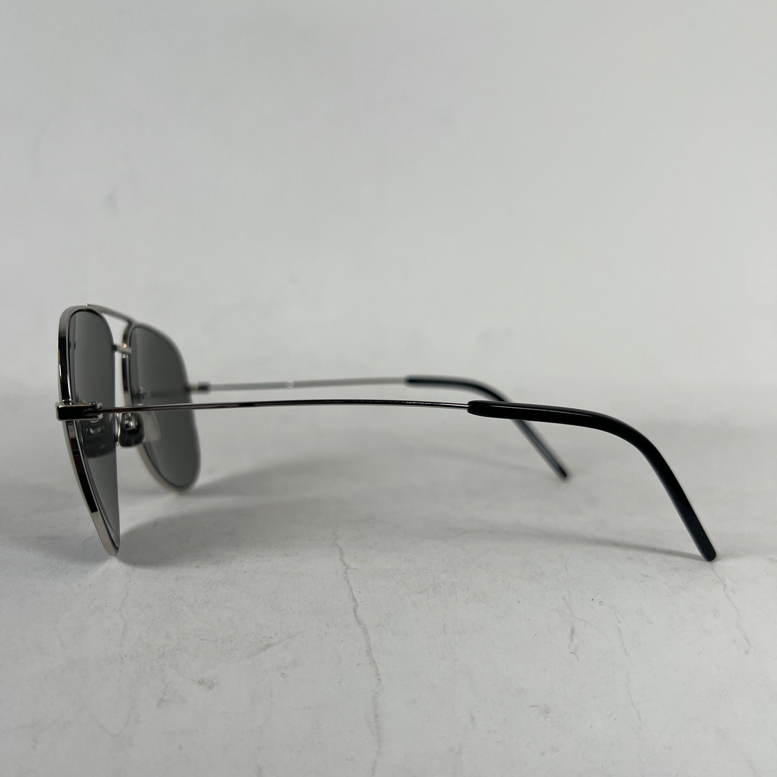 Saint Laurent Black Tinted Aviator Sunglasses