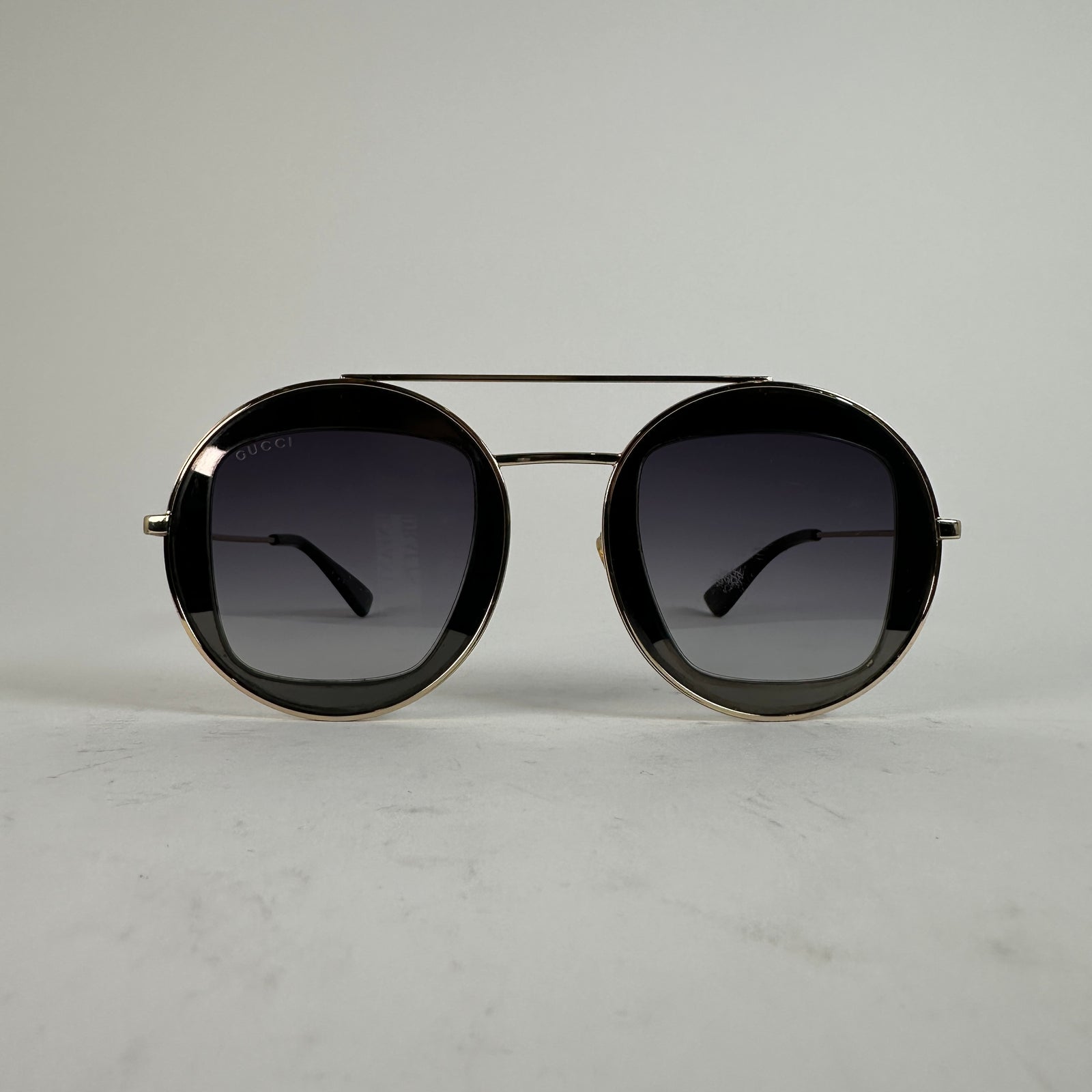 Gucci Gold Frame Circle Lense Glasses