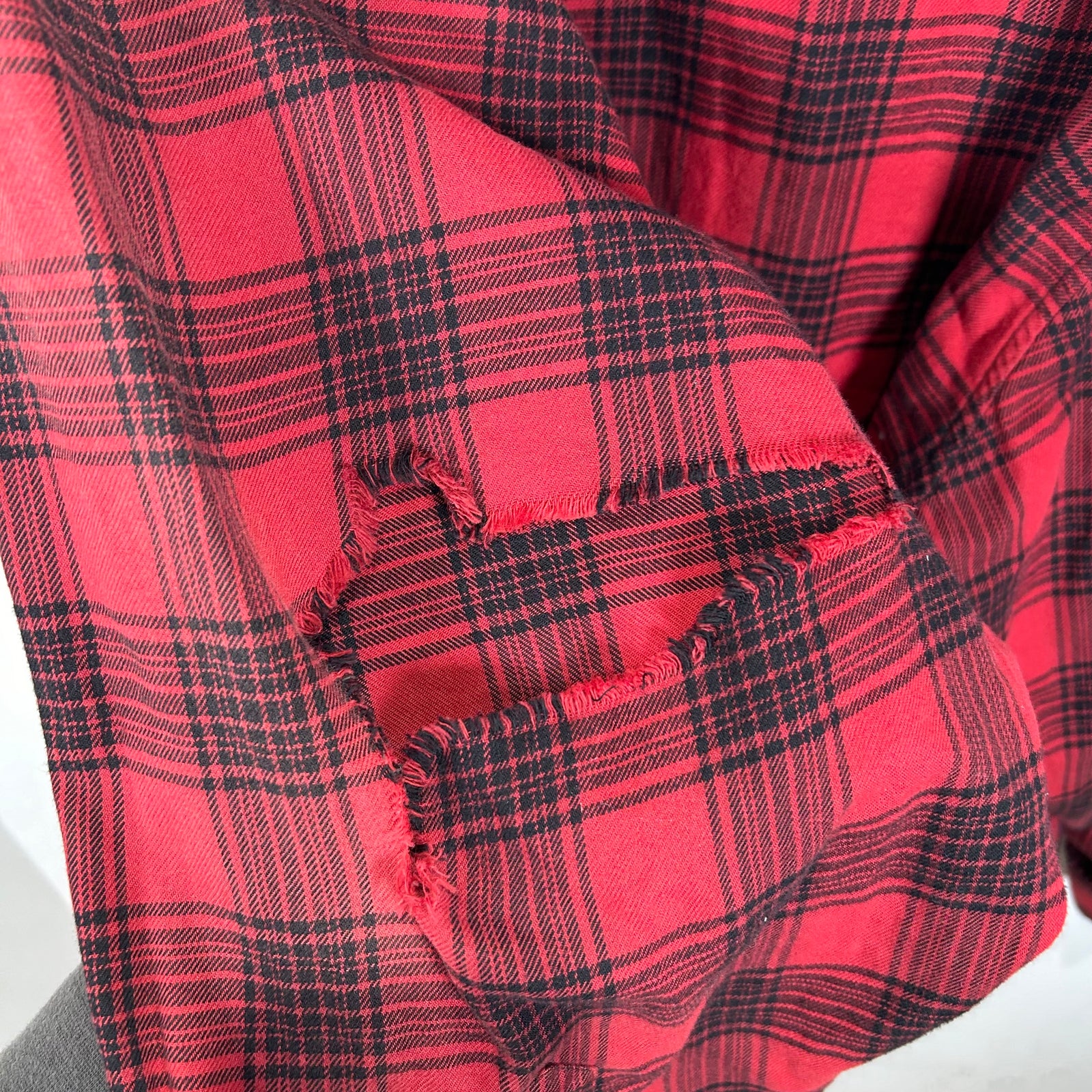 Balenciaga Hooded Distressed Flannel Size 2