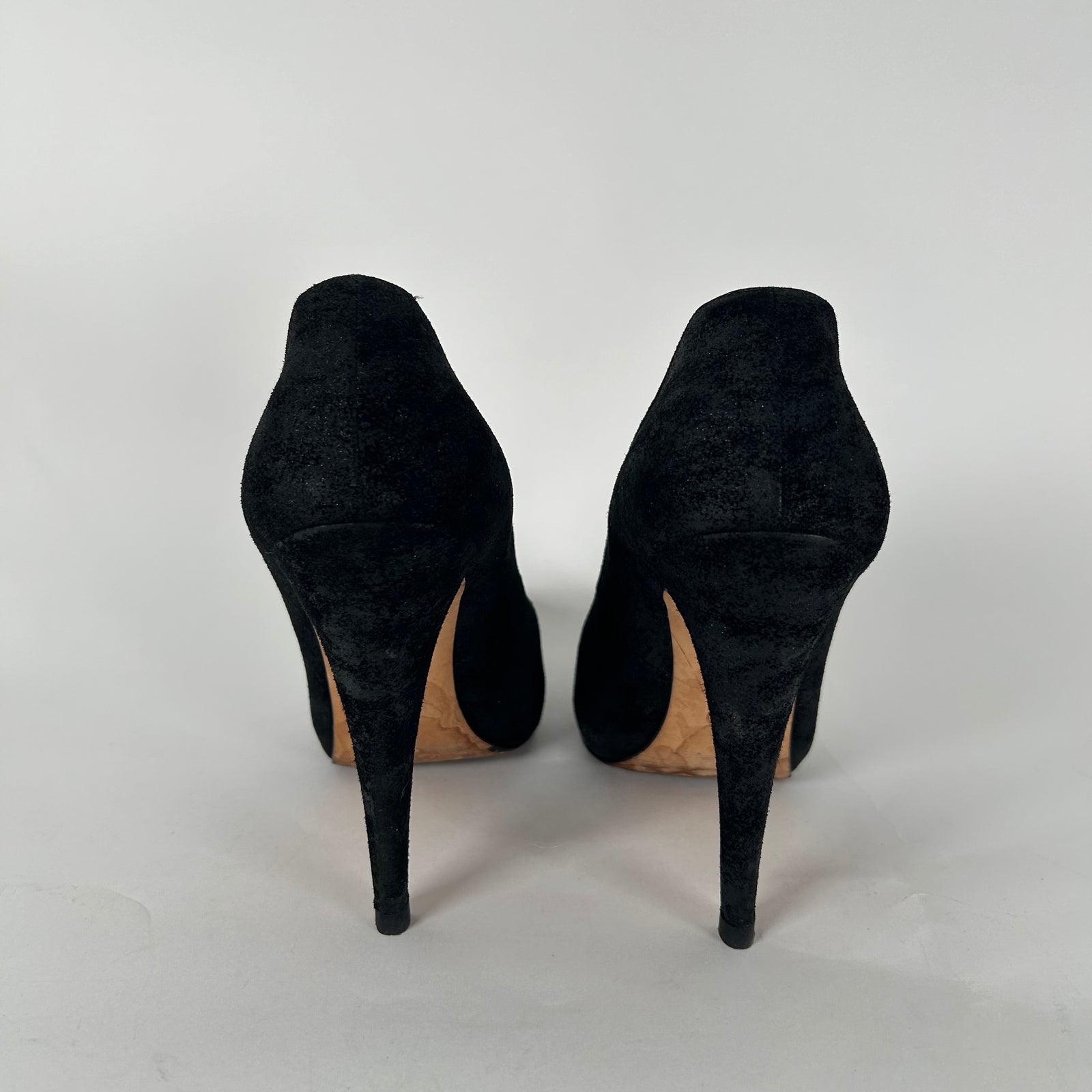 Chanel Vintage Suede Pump Heel Size 39
