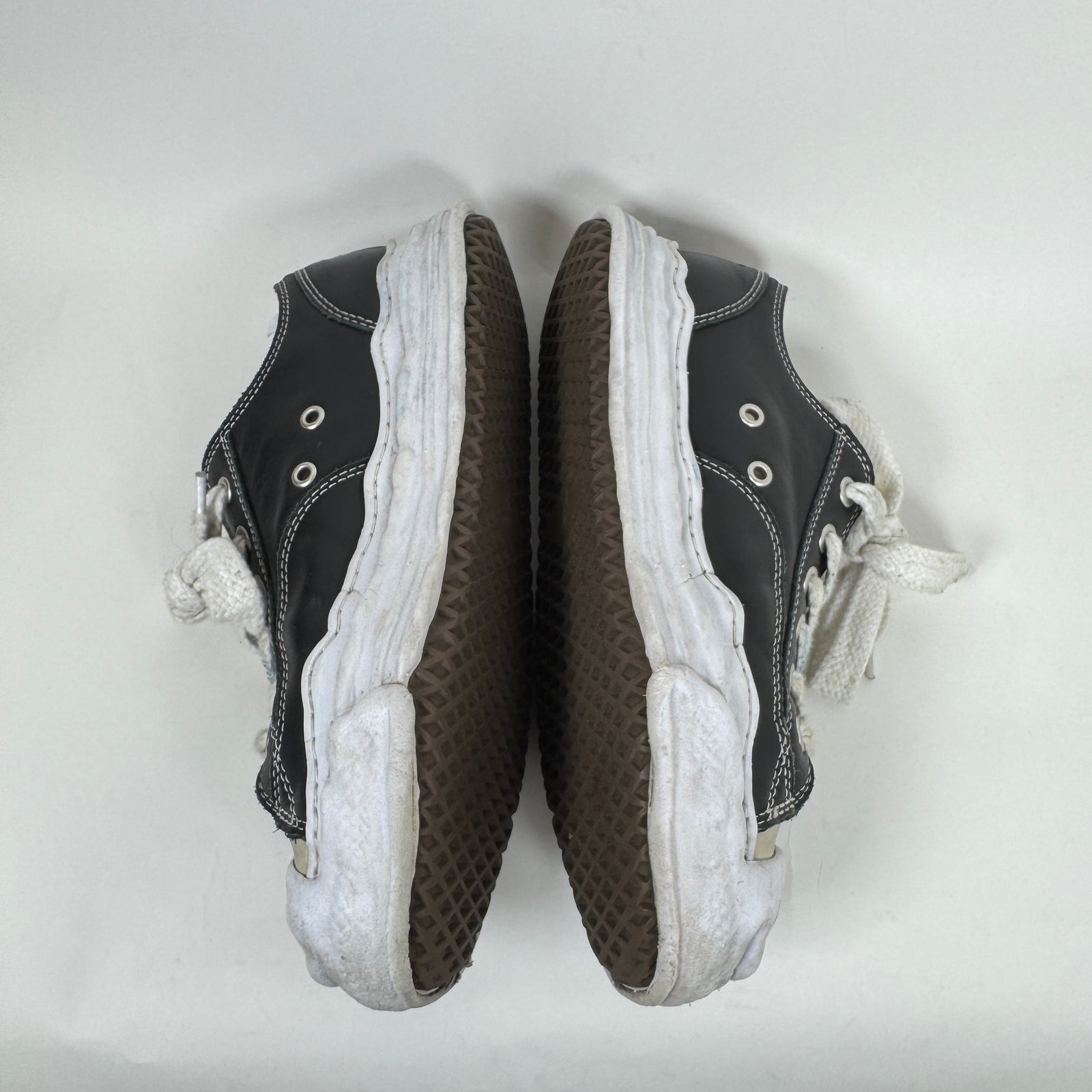 MMY Black Leather Peterson Sneaker Size 43