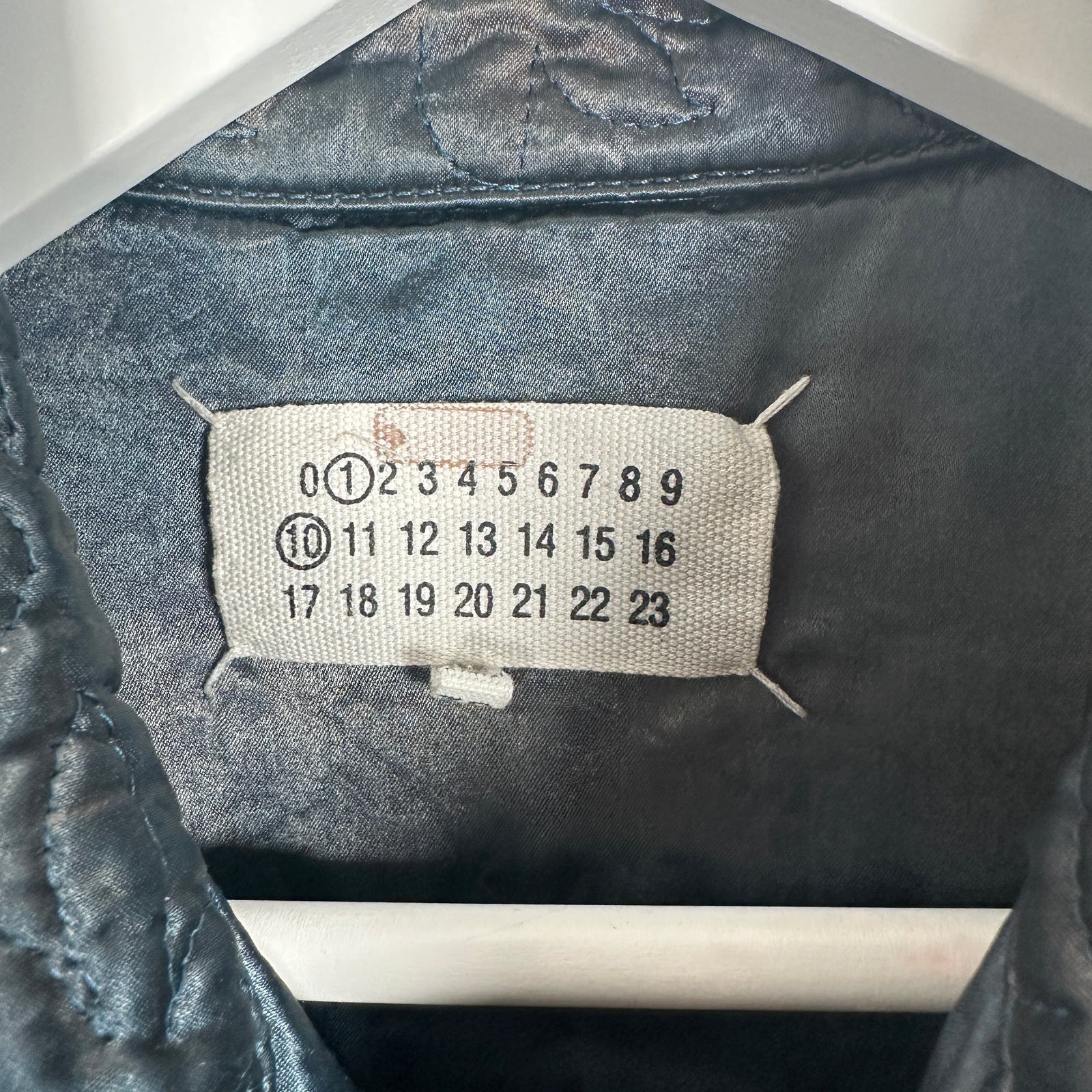 Maison Margiela Metallic Quilted Button-Up Jacket Size L
