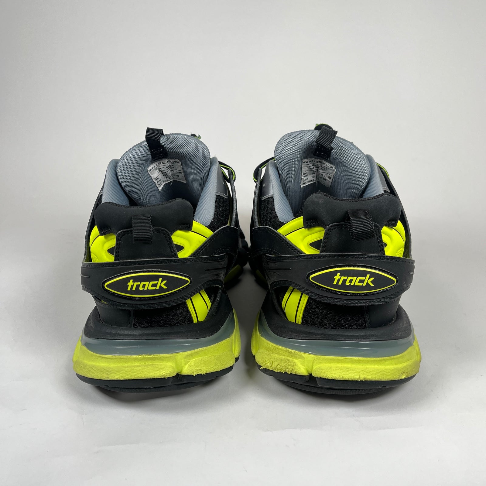 Balenciaga Black/Neon Yellow Track Sneakers Size 46