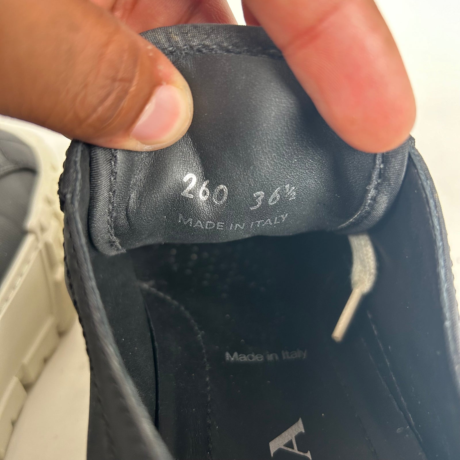Prada Black Re-Nylon Sneakers Size 36.5